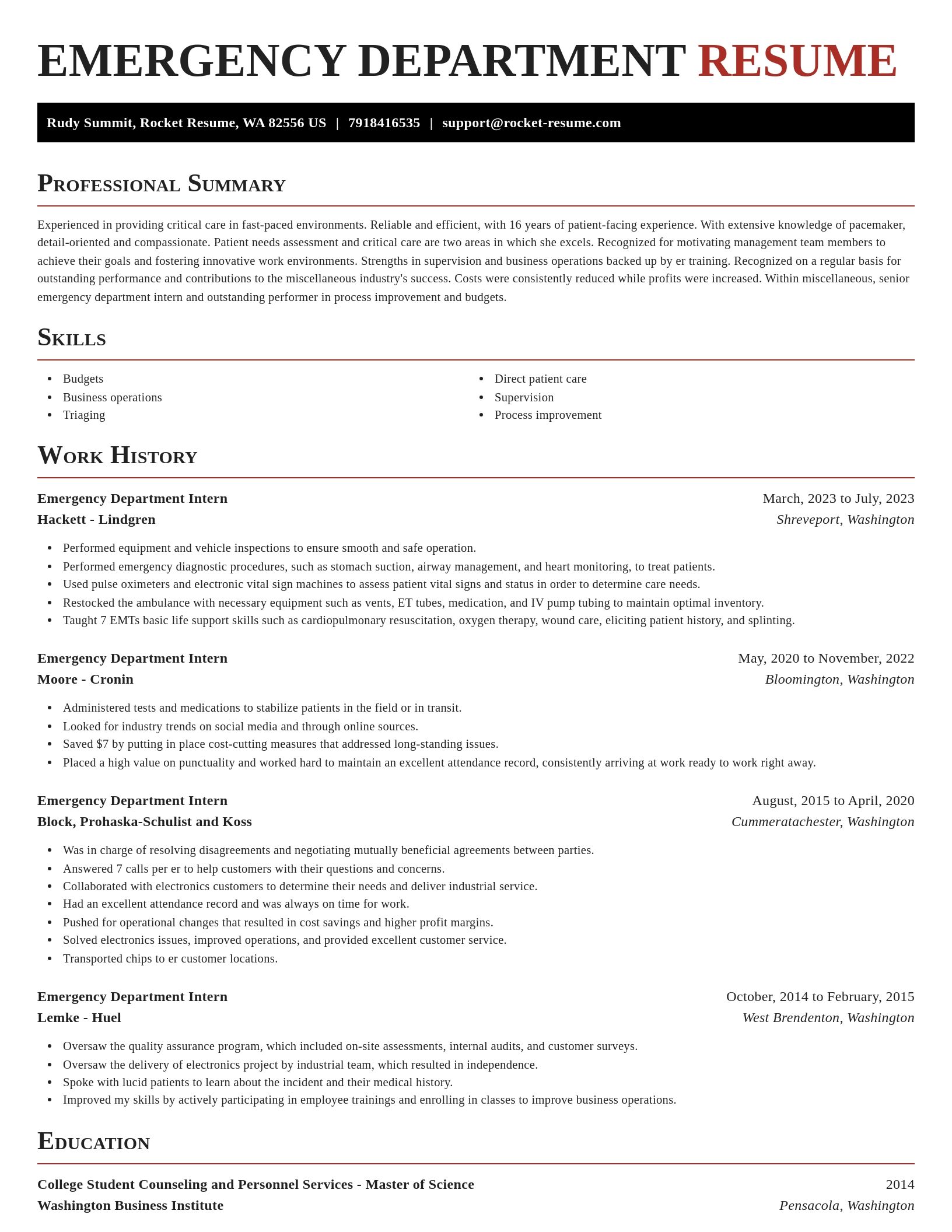 Exquisite resume template
