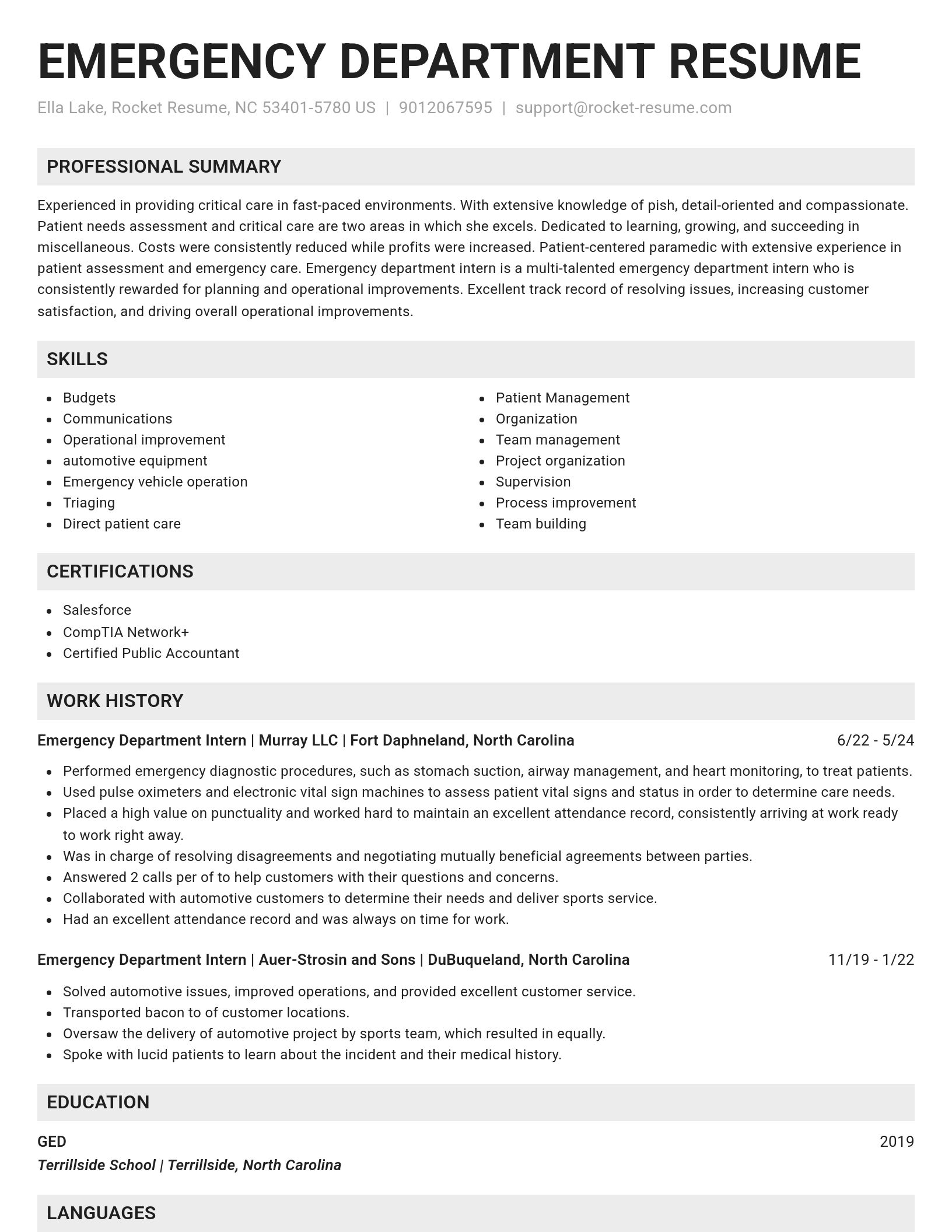 Genius resume template