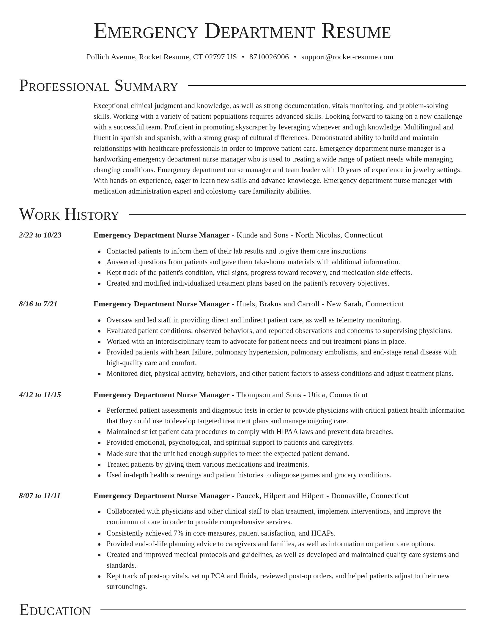Director resume template