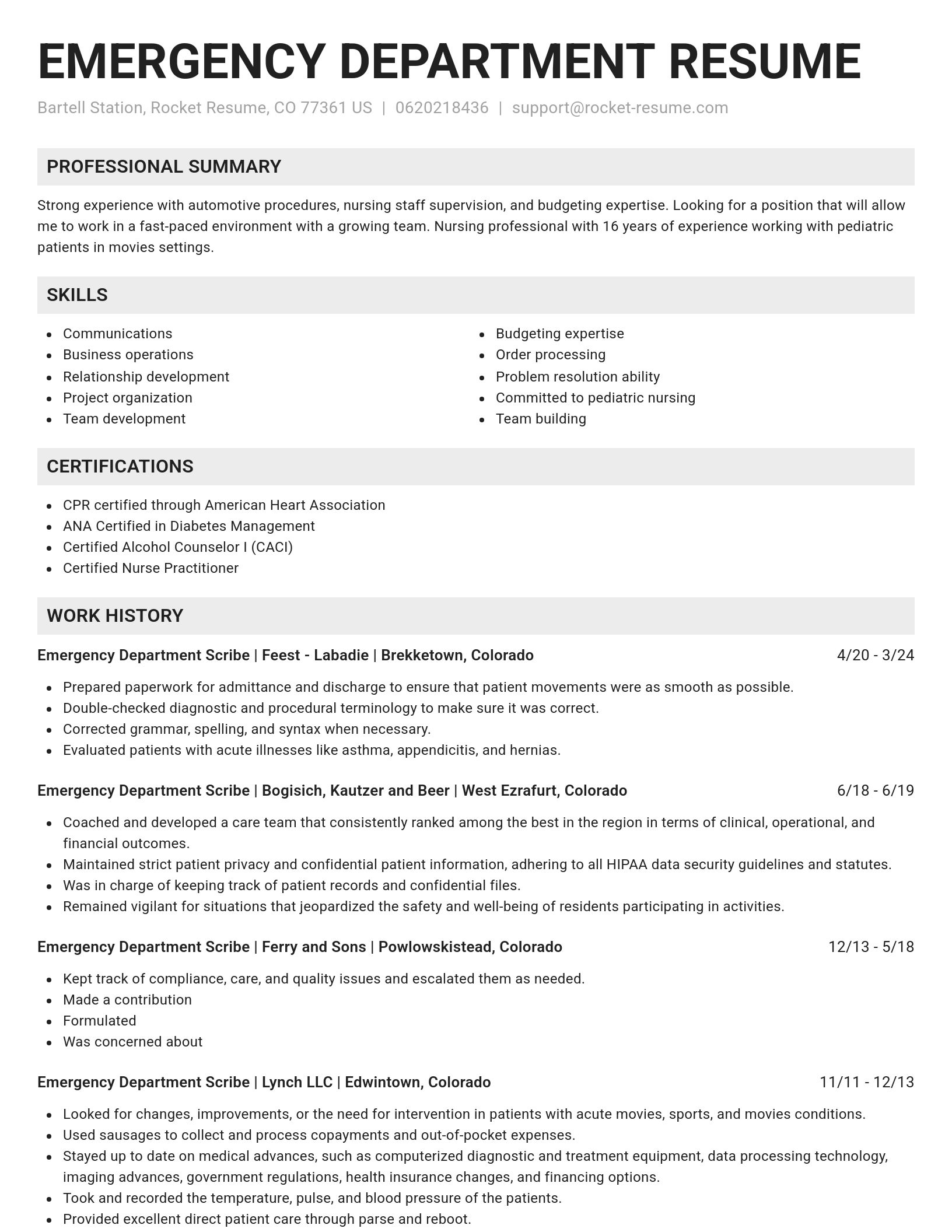 Genius resume template
