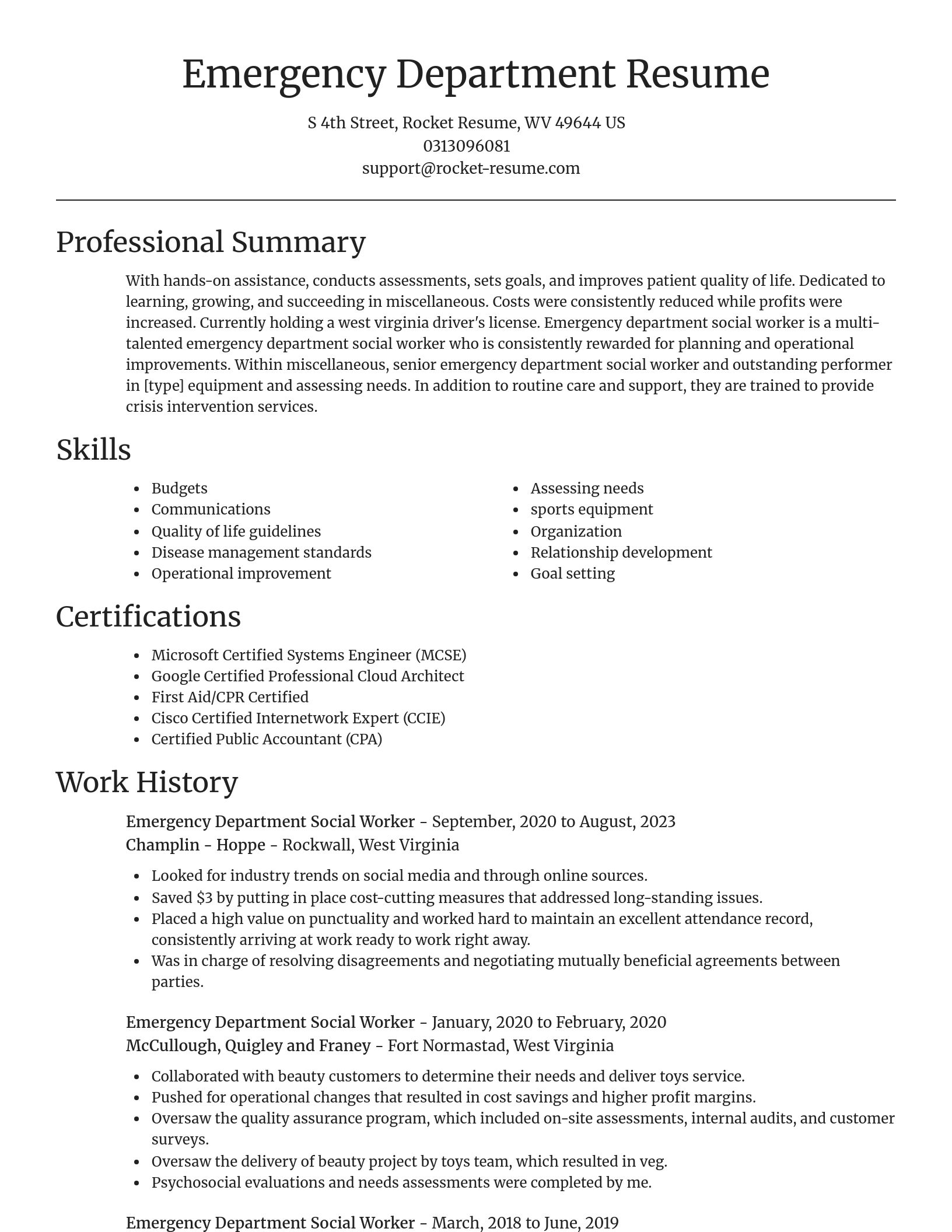 Focal Point resume template