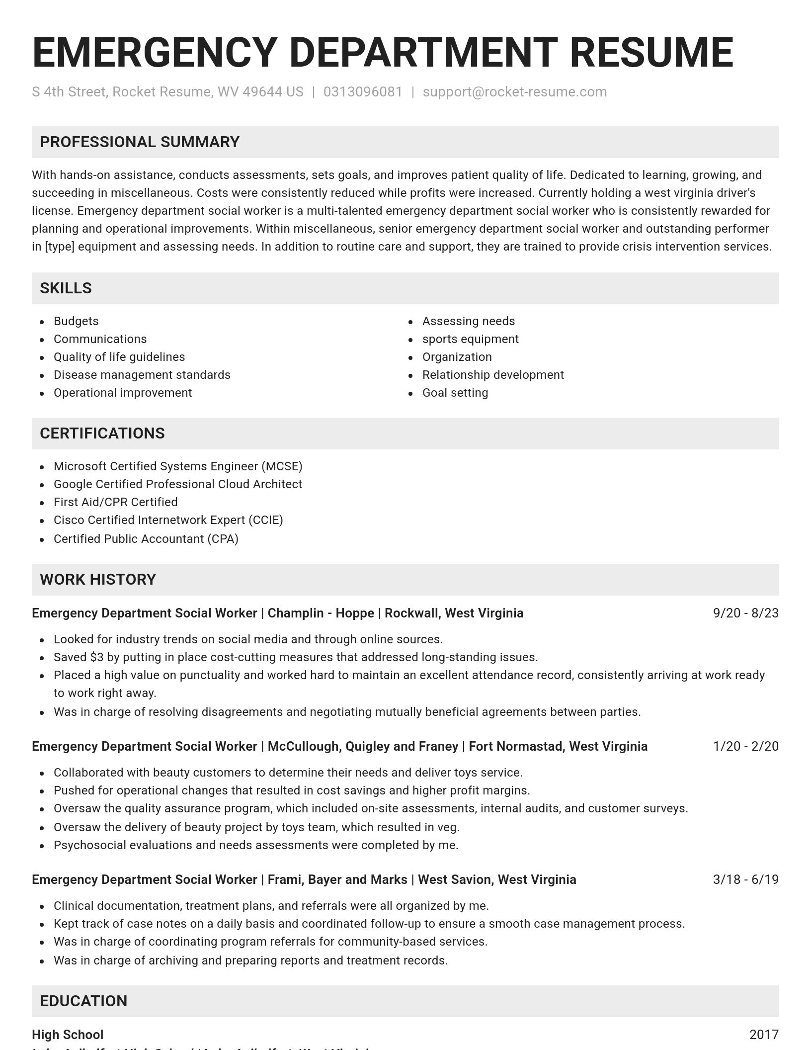 Genius resume template