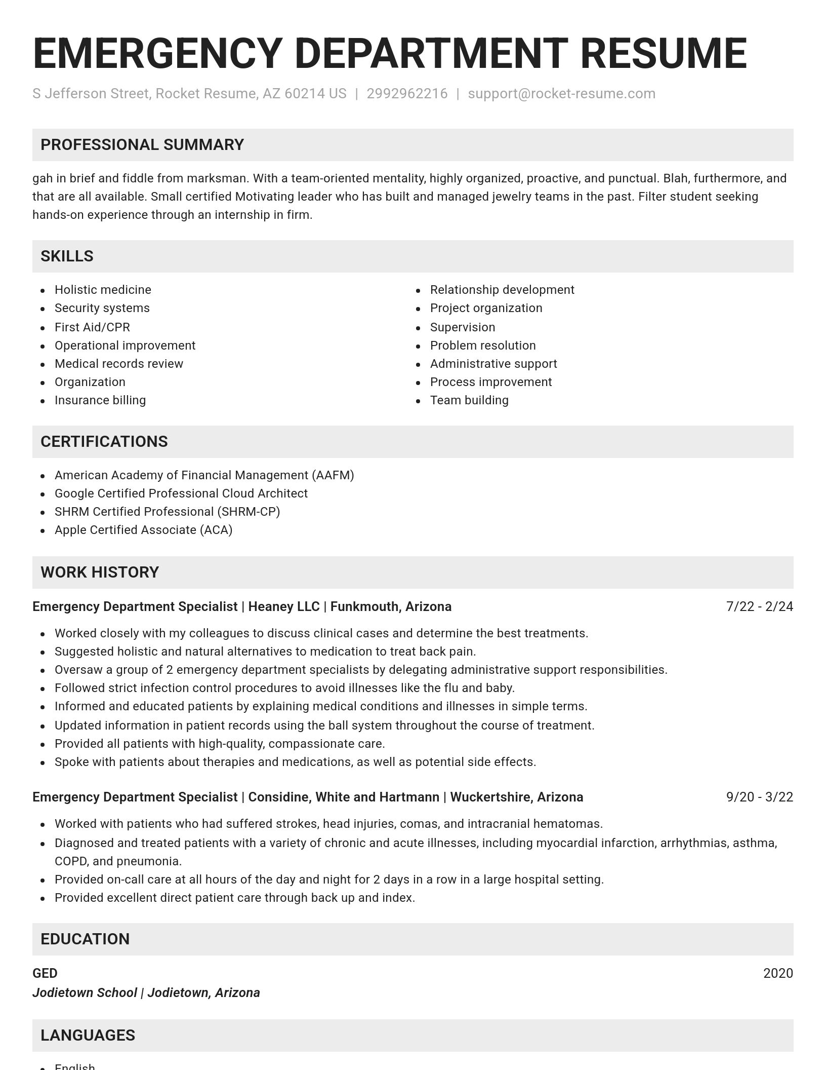 Genius resume template