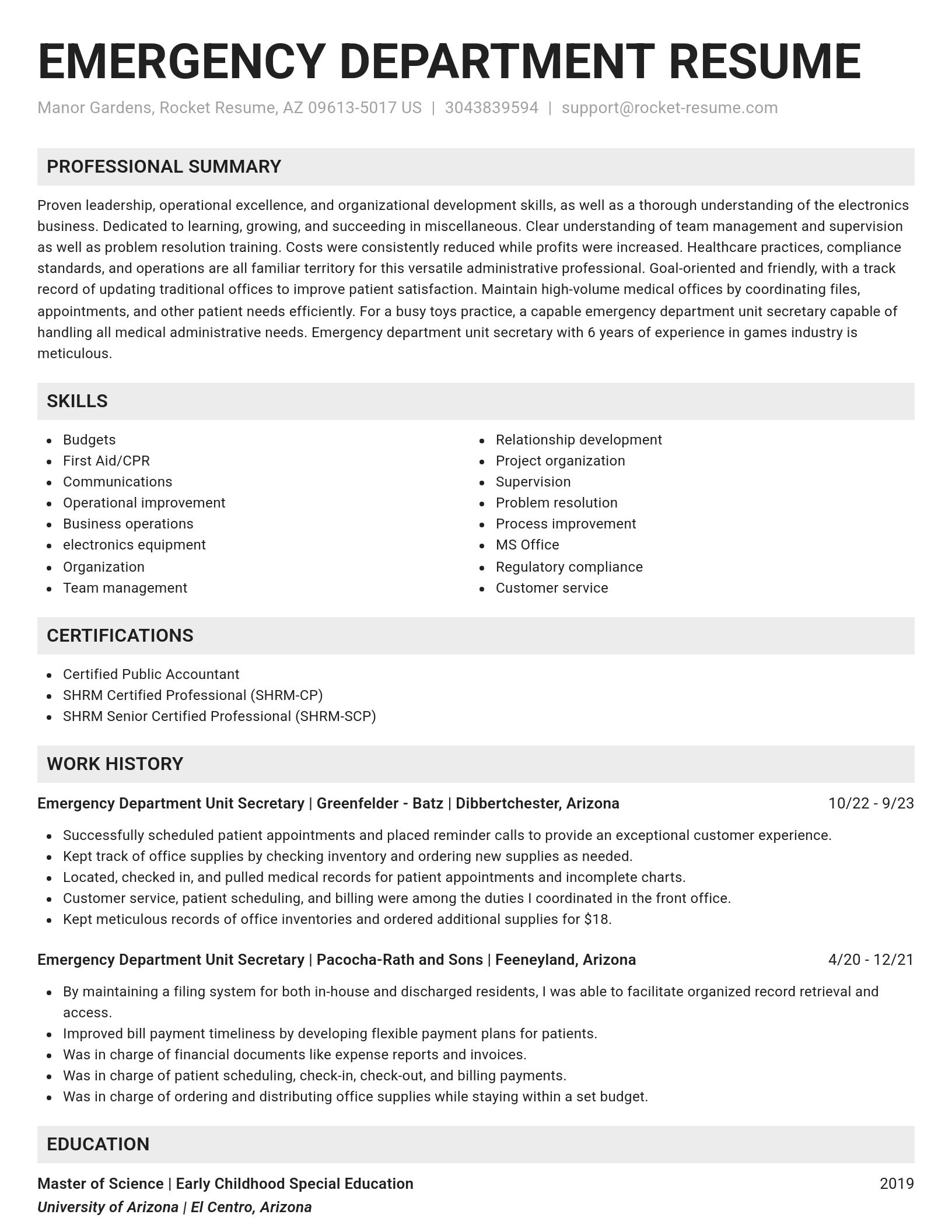 Genius resume template