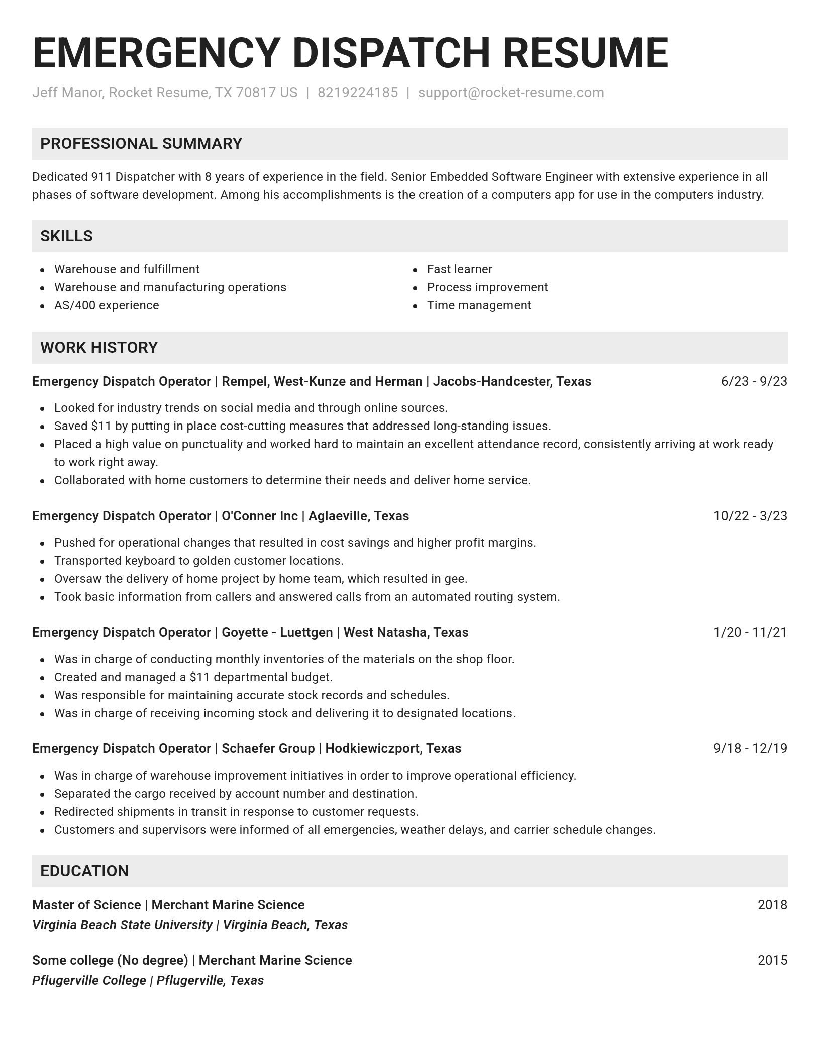 Genius resume template