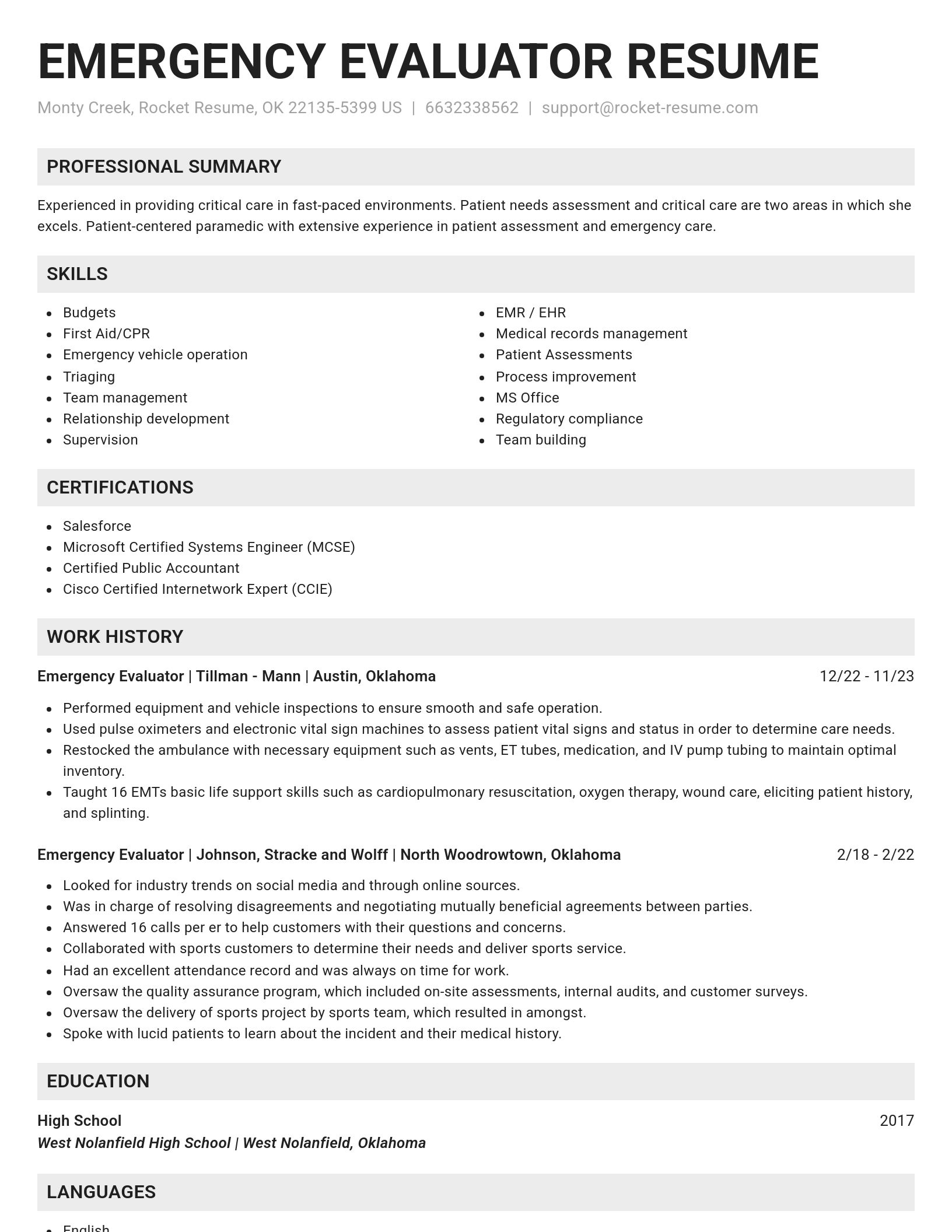 Genius resume template