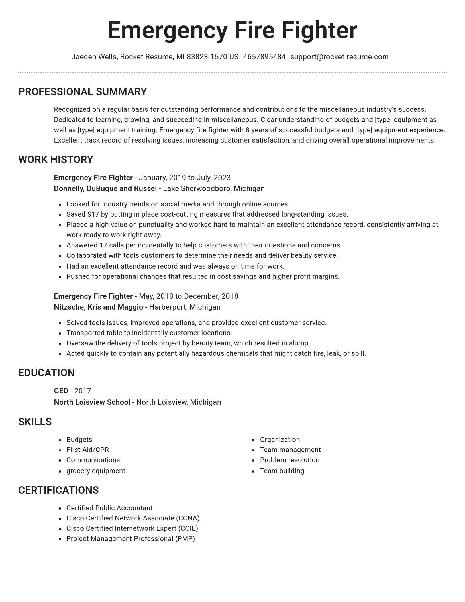 Brilliant resume template