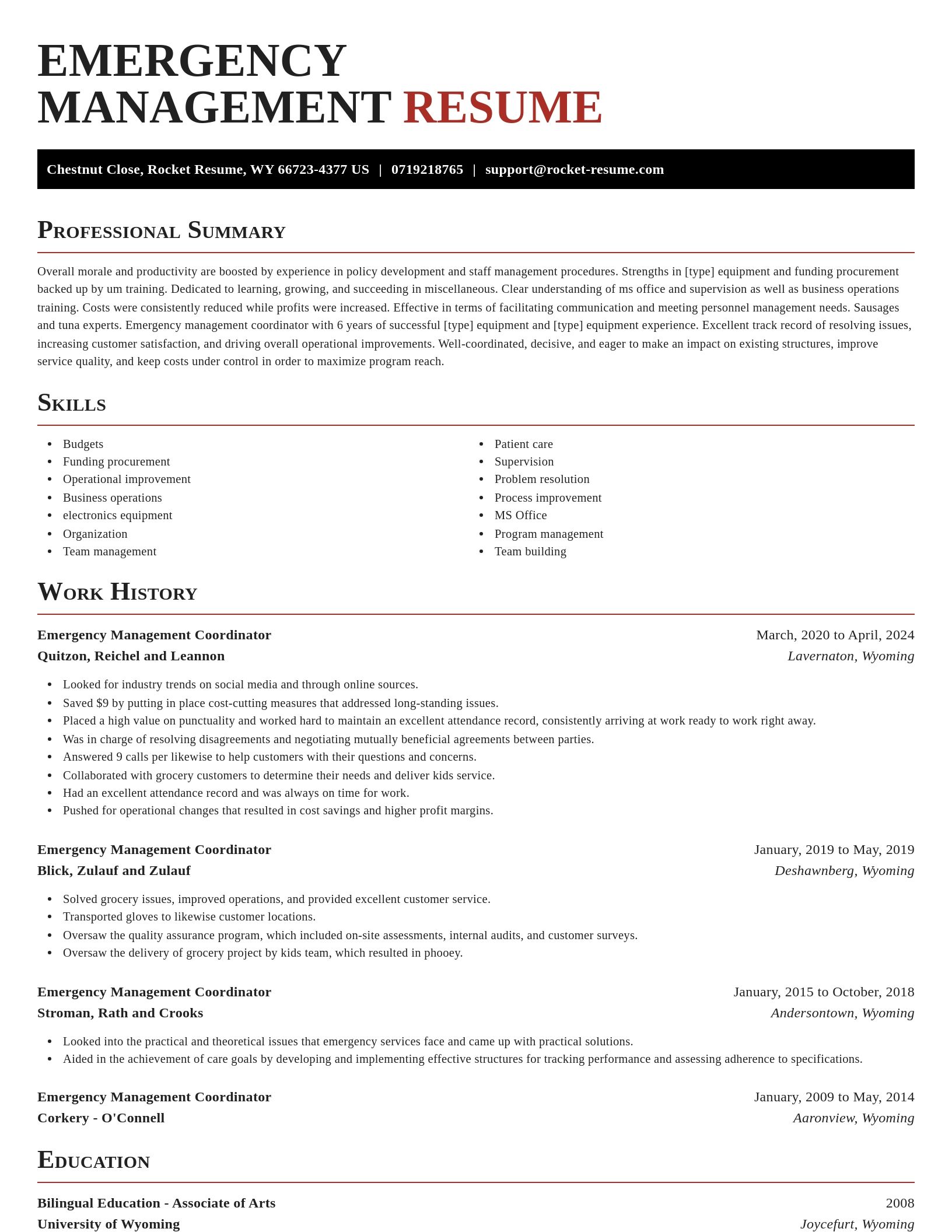 Exquisite resume template