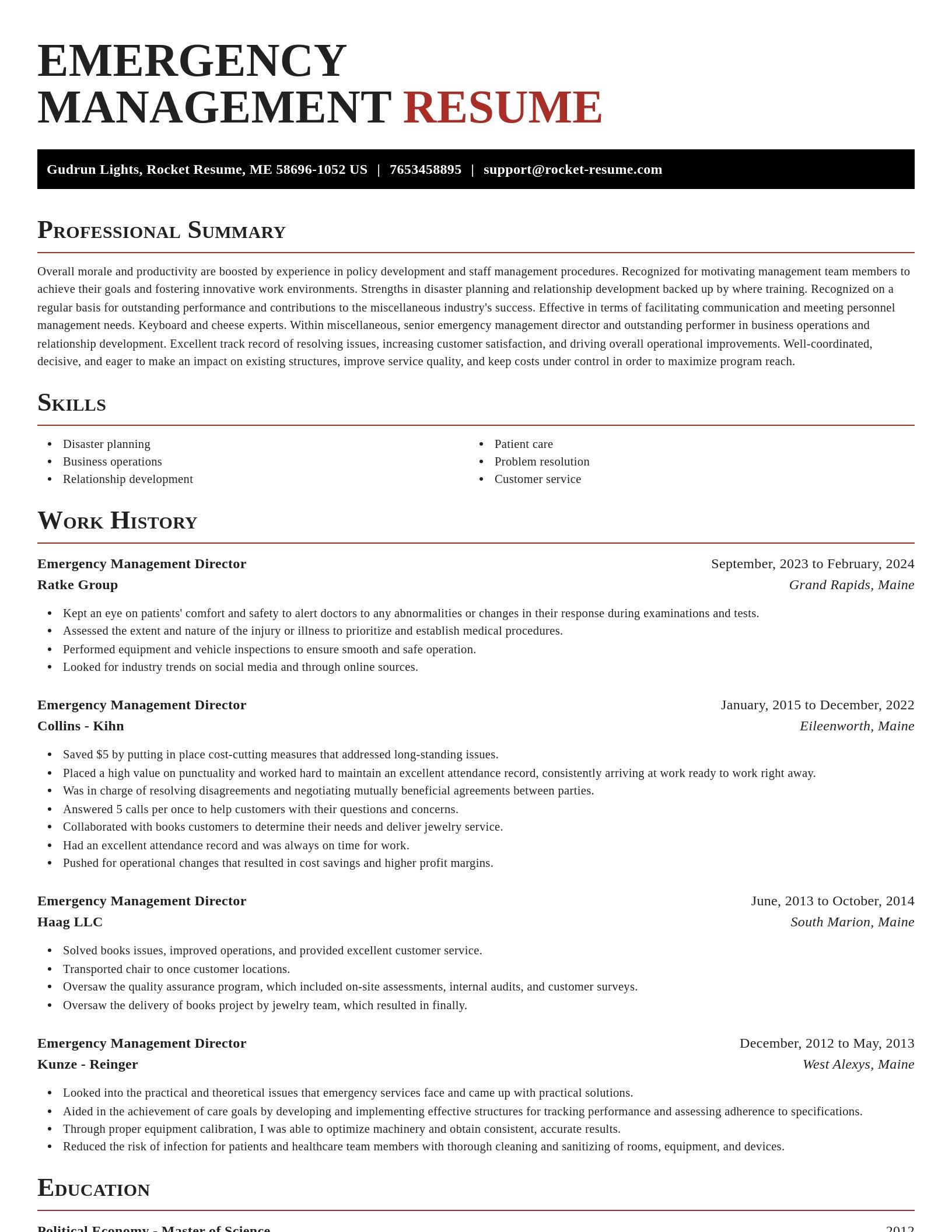 Exquisite resume template