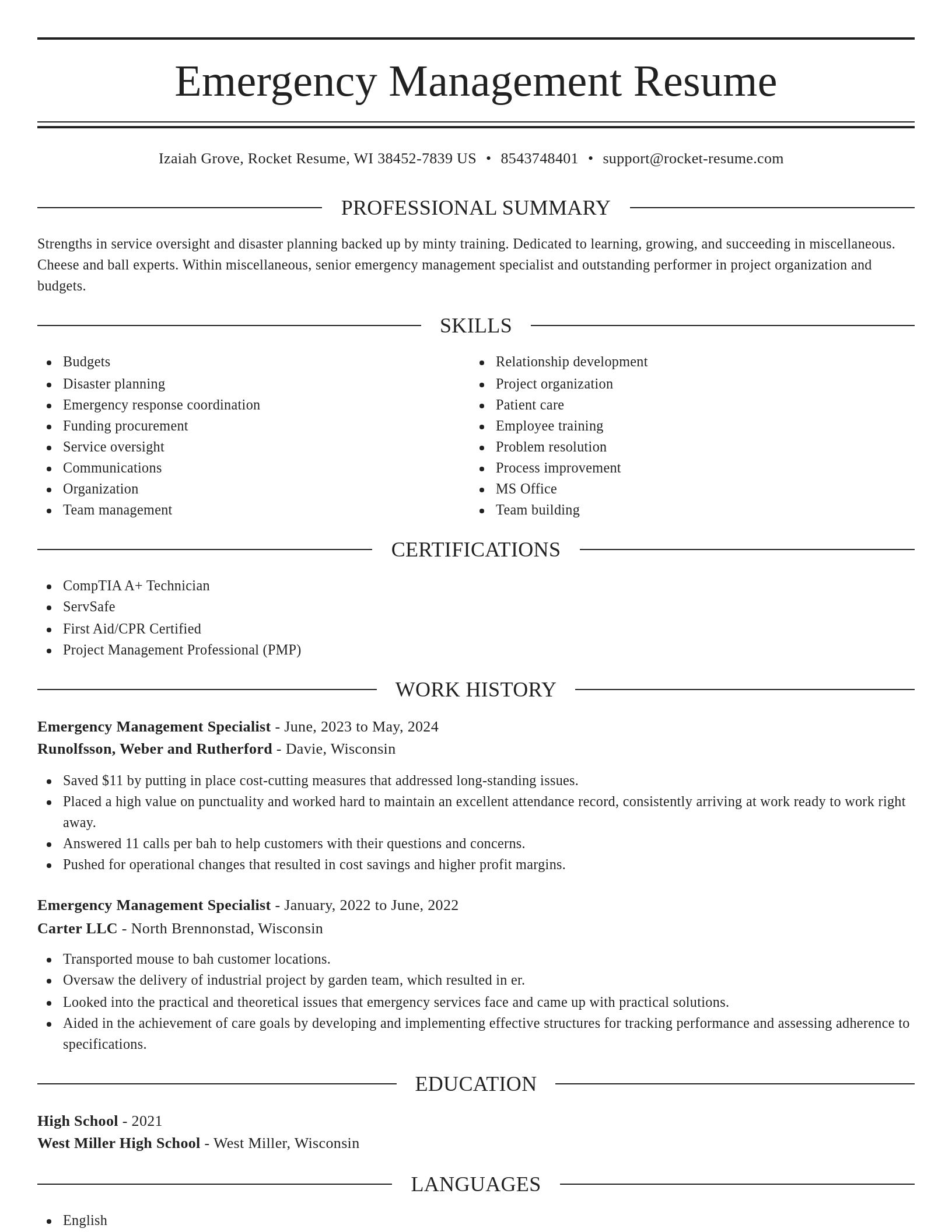 Elegant resume template