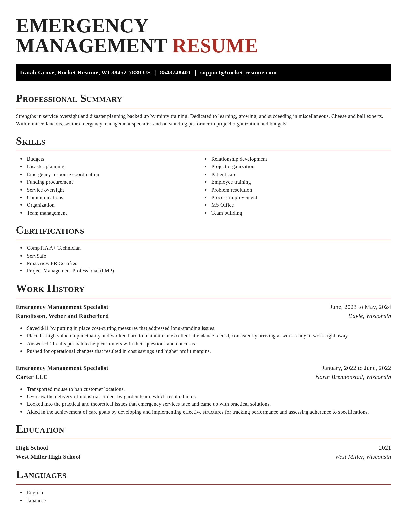 Exquisite resume template