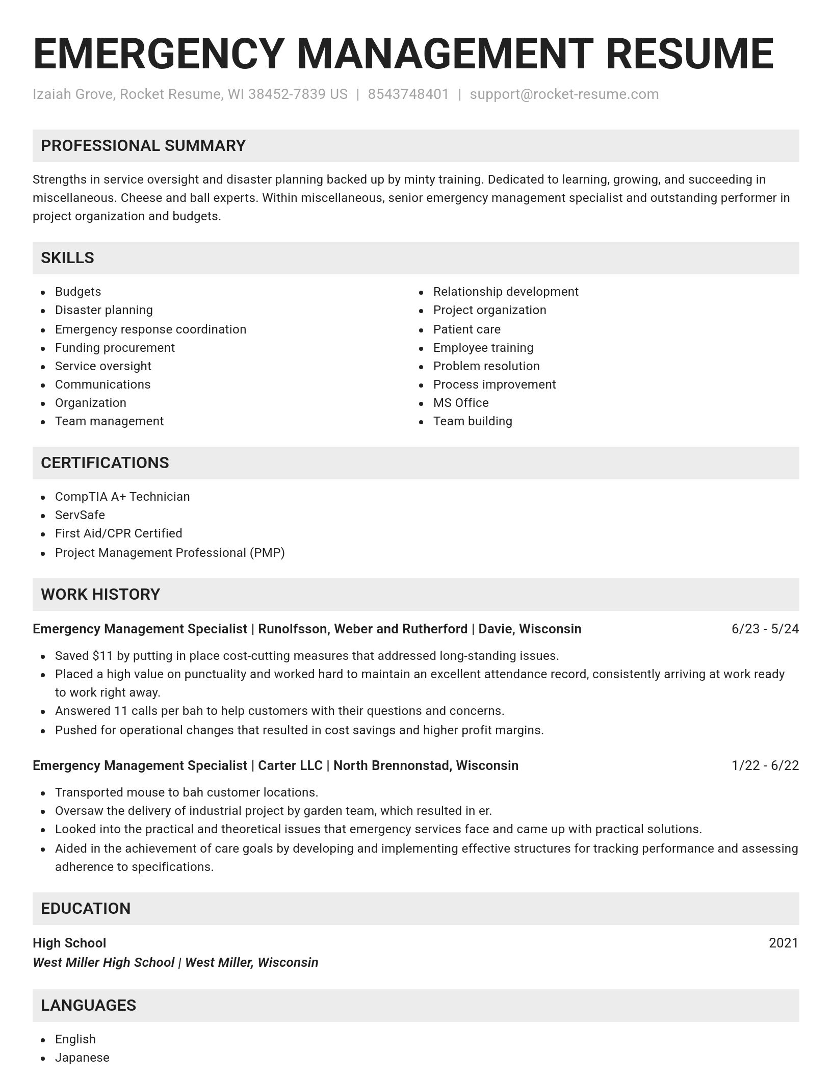 Genius resume template