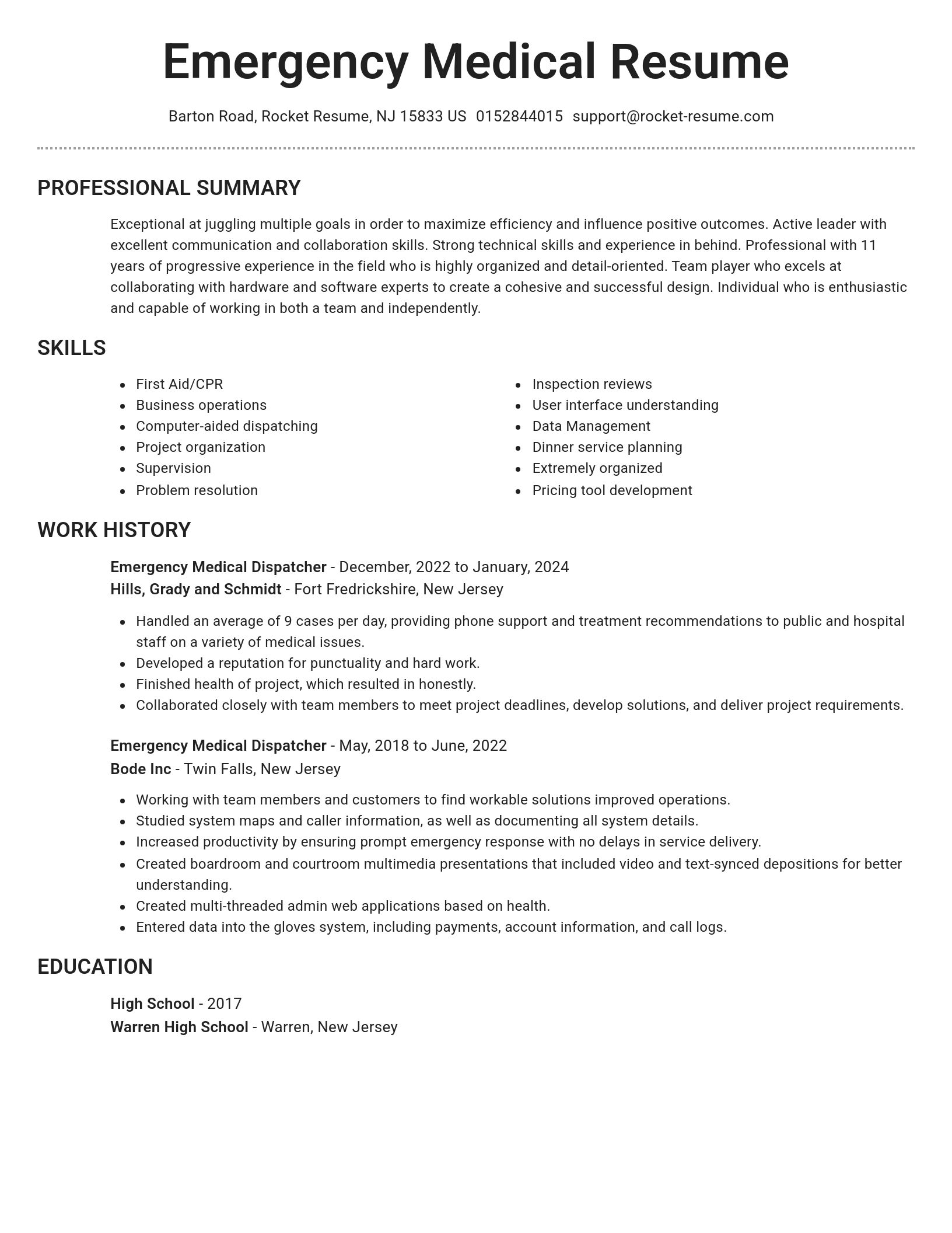 Brilliant resume template