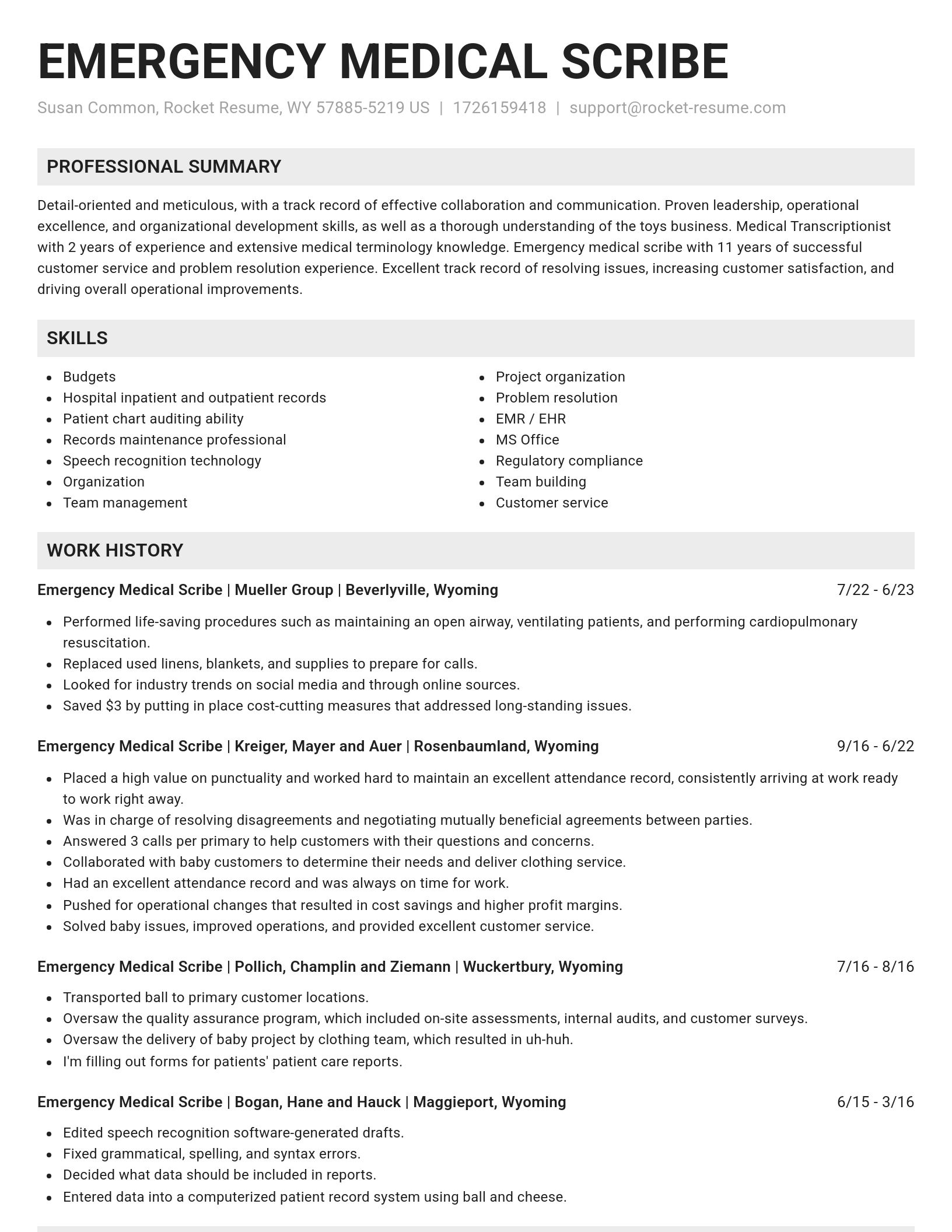 Genius resume template