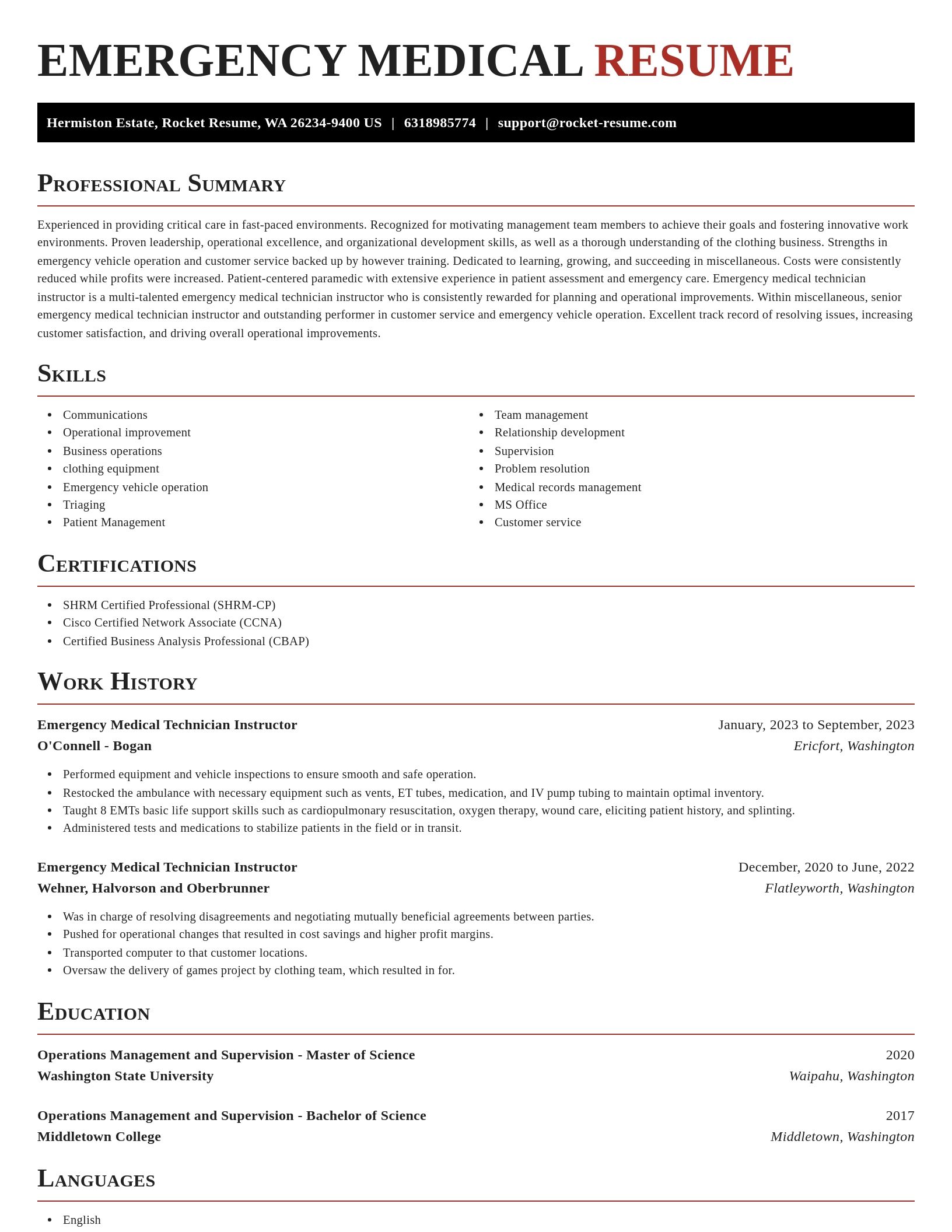 Exquisite resume template