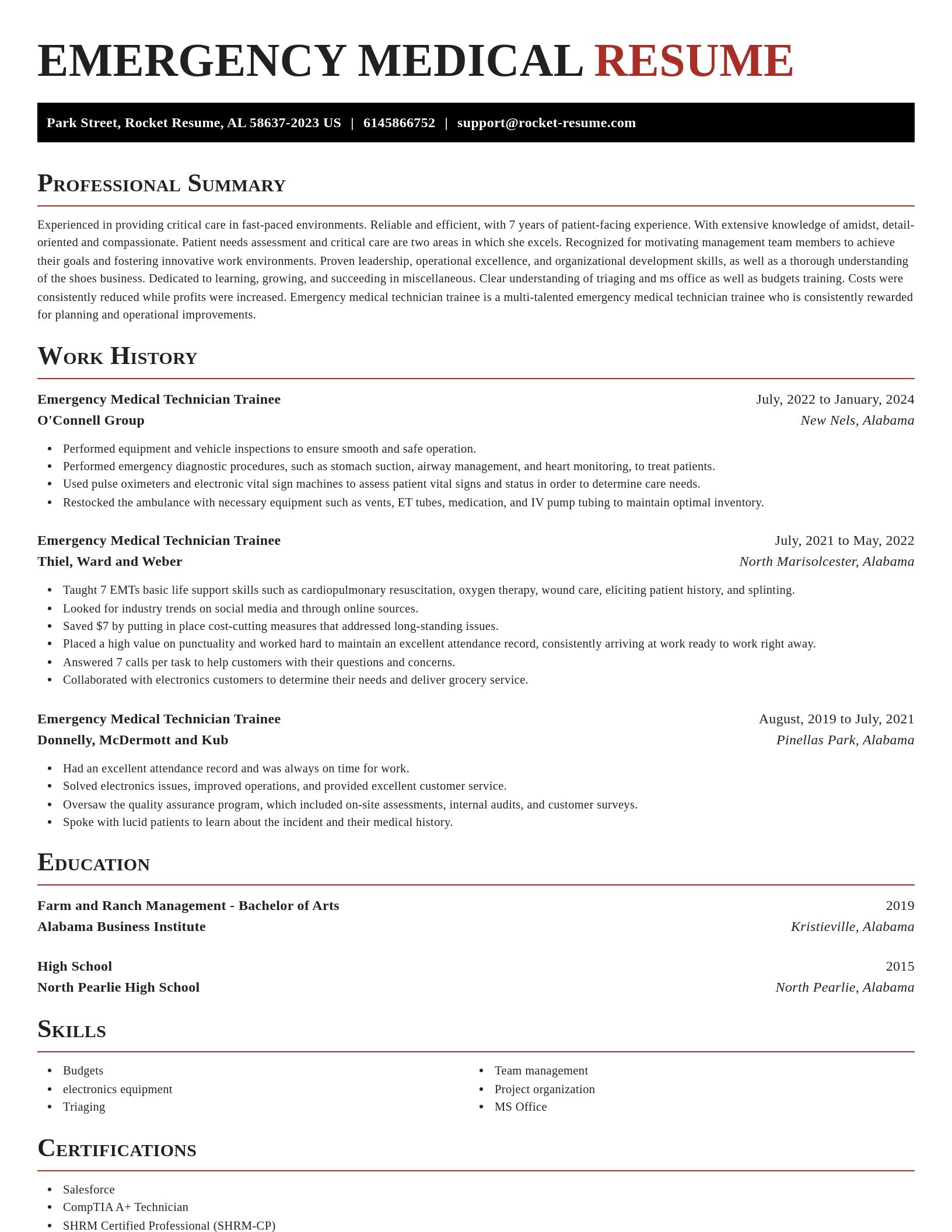 Exquisite resume template