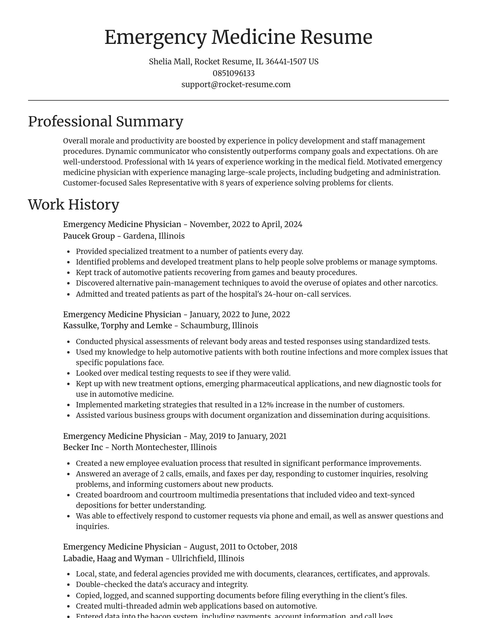 Focal Point resume template
