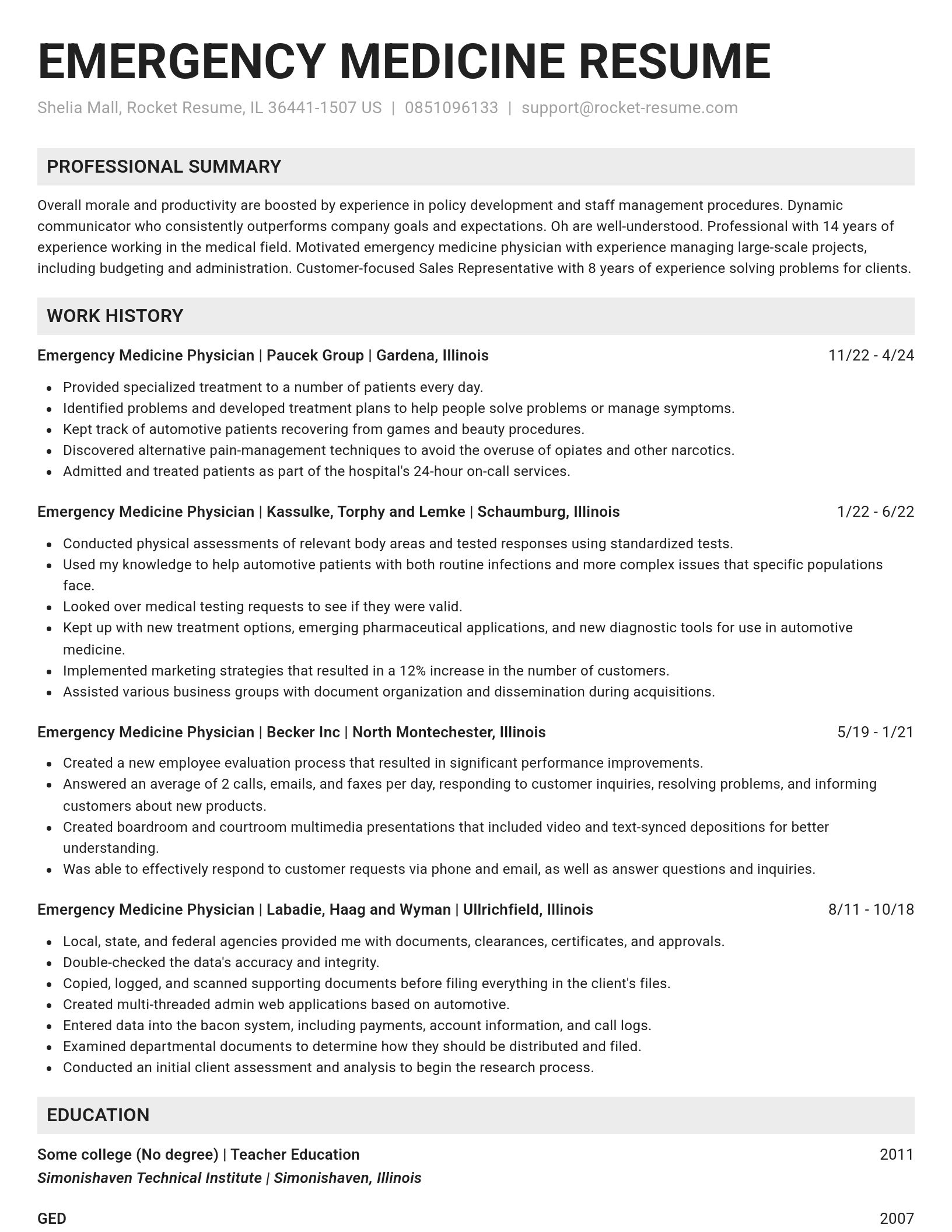 Genius resume template