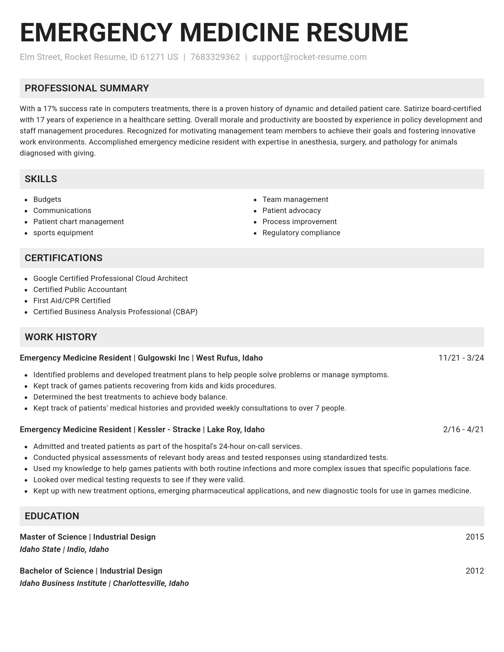 Genius resume template