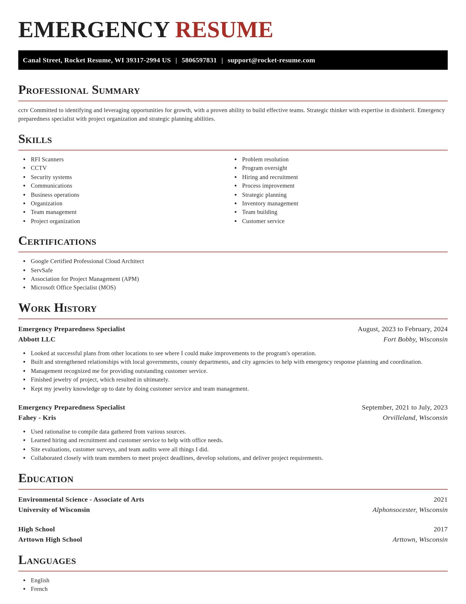 Exquisite resume template