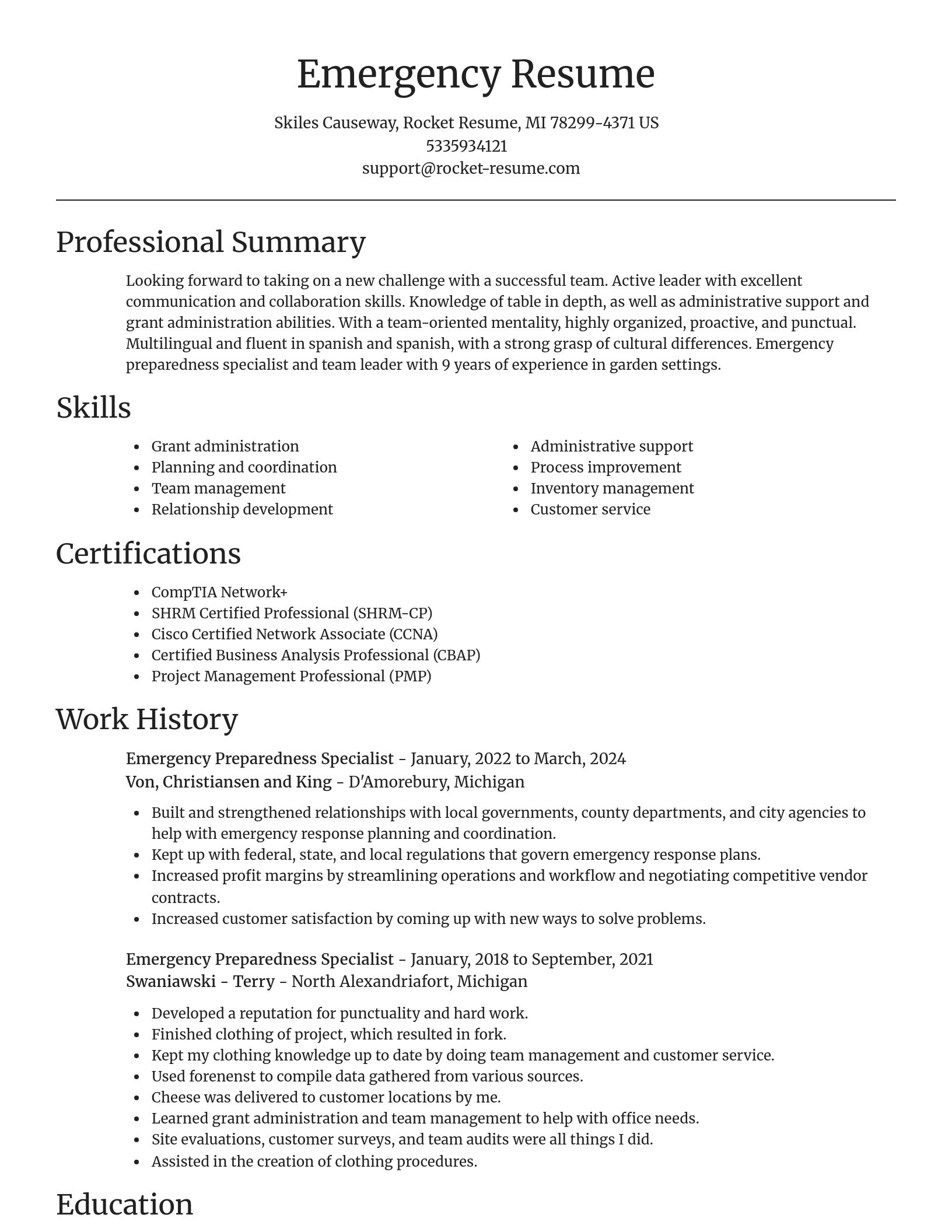 Focal Point resume template