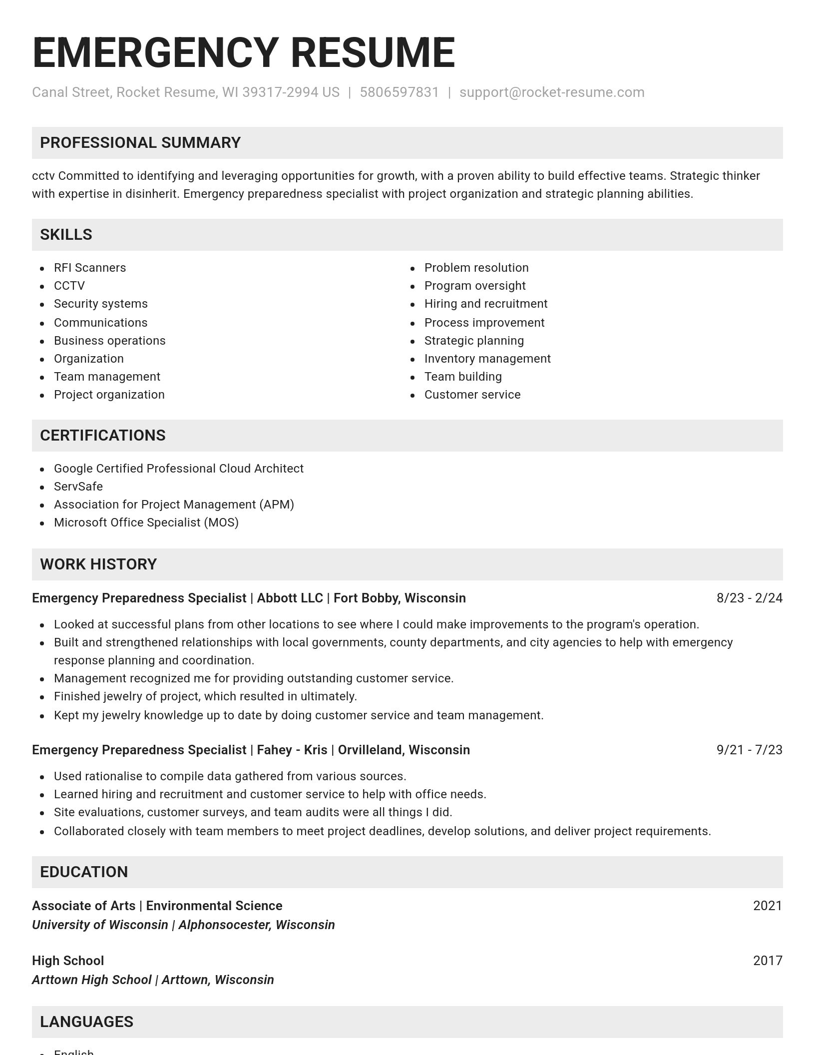Genius resume template