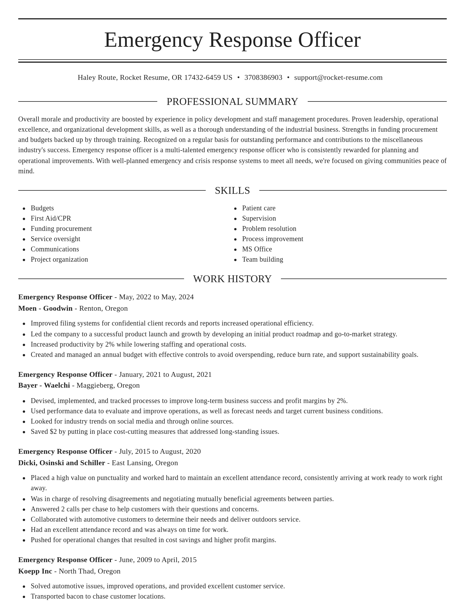 Elegant resume template