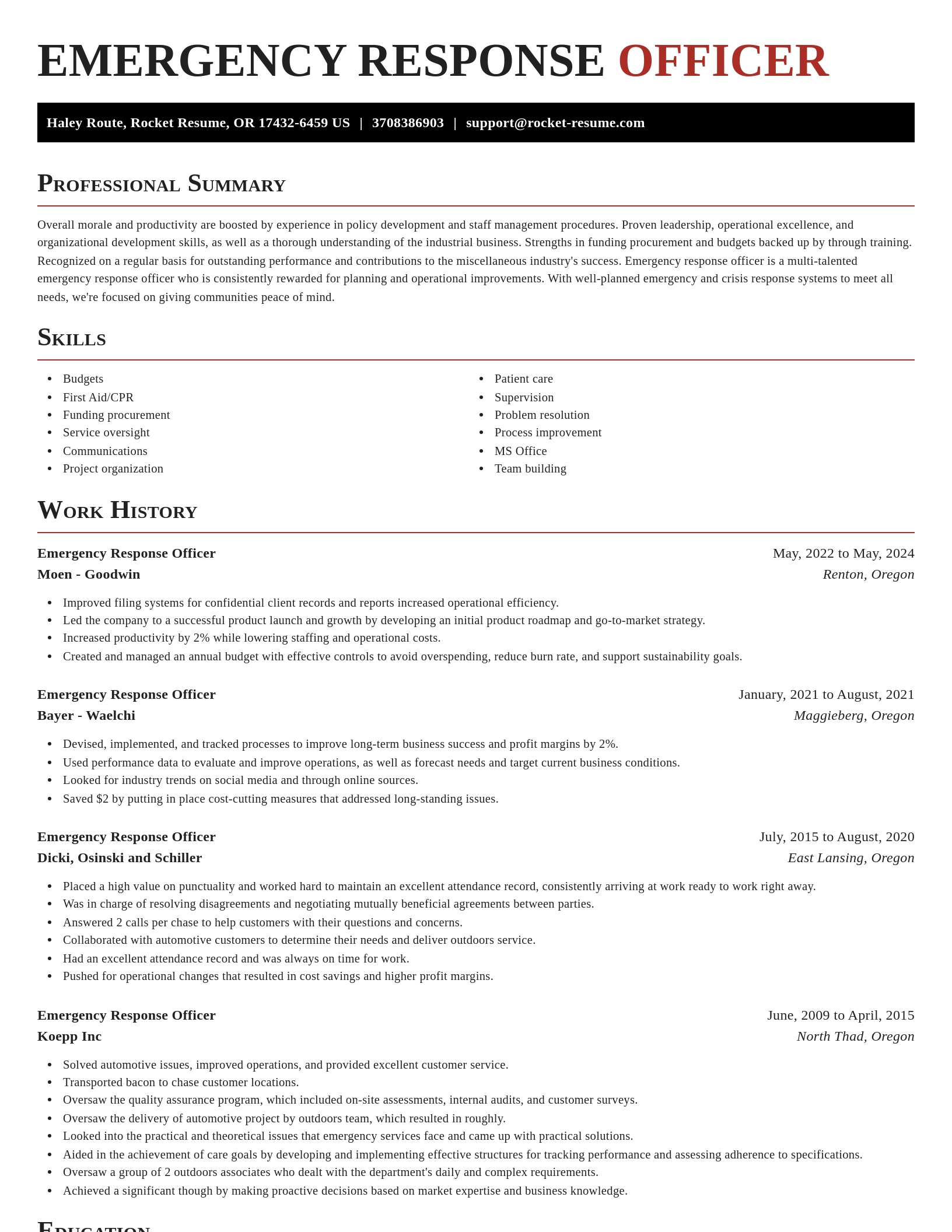 Exquisite resume template