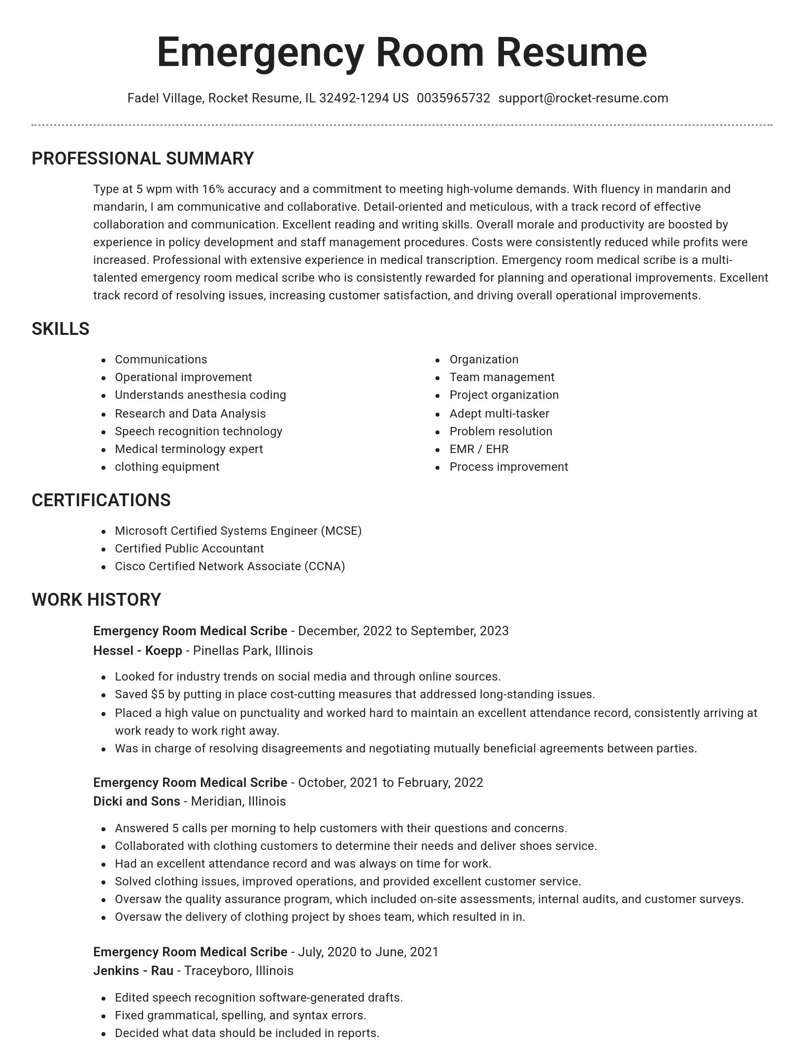 Brilliant resume template
