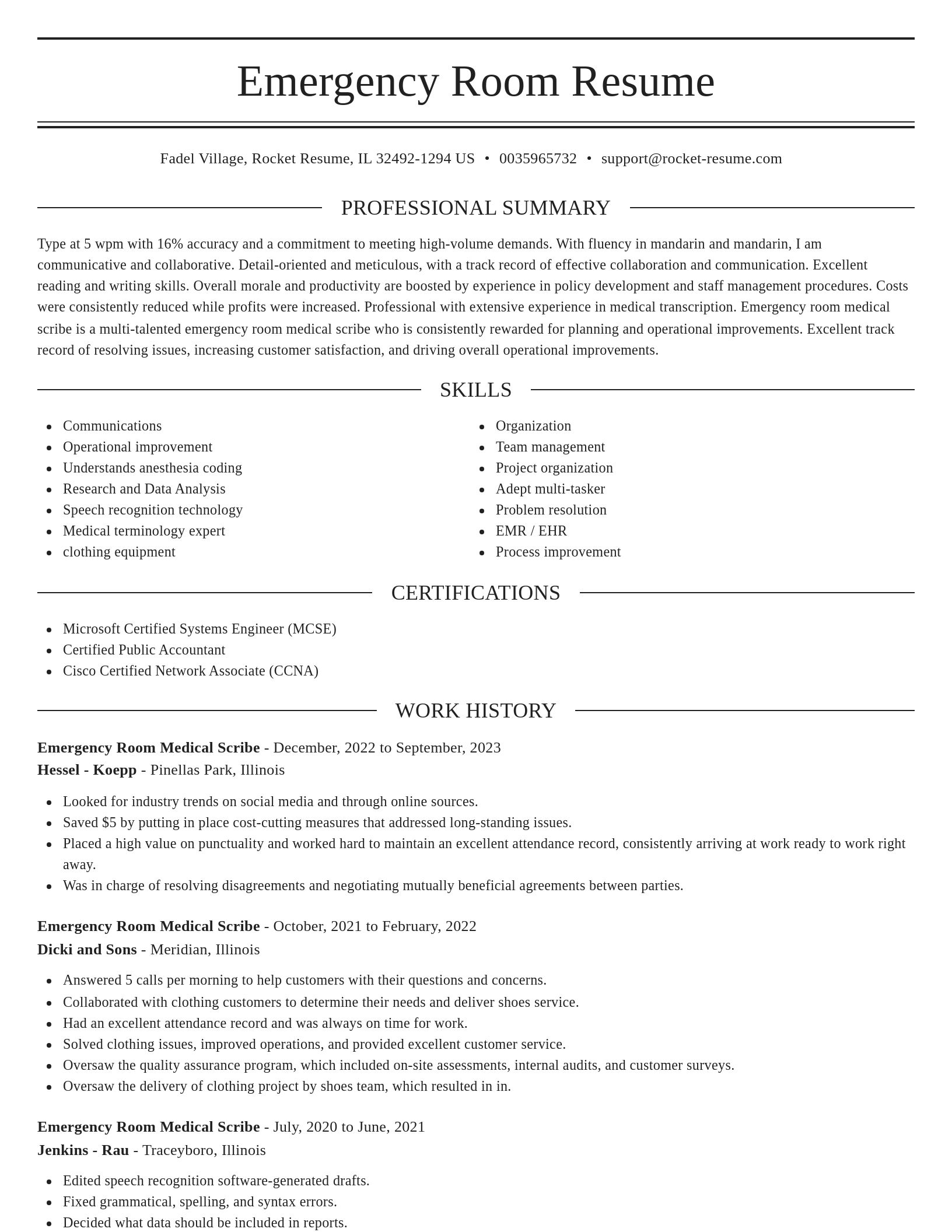 Elegant resume template
