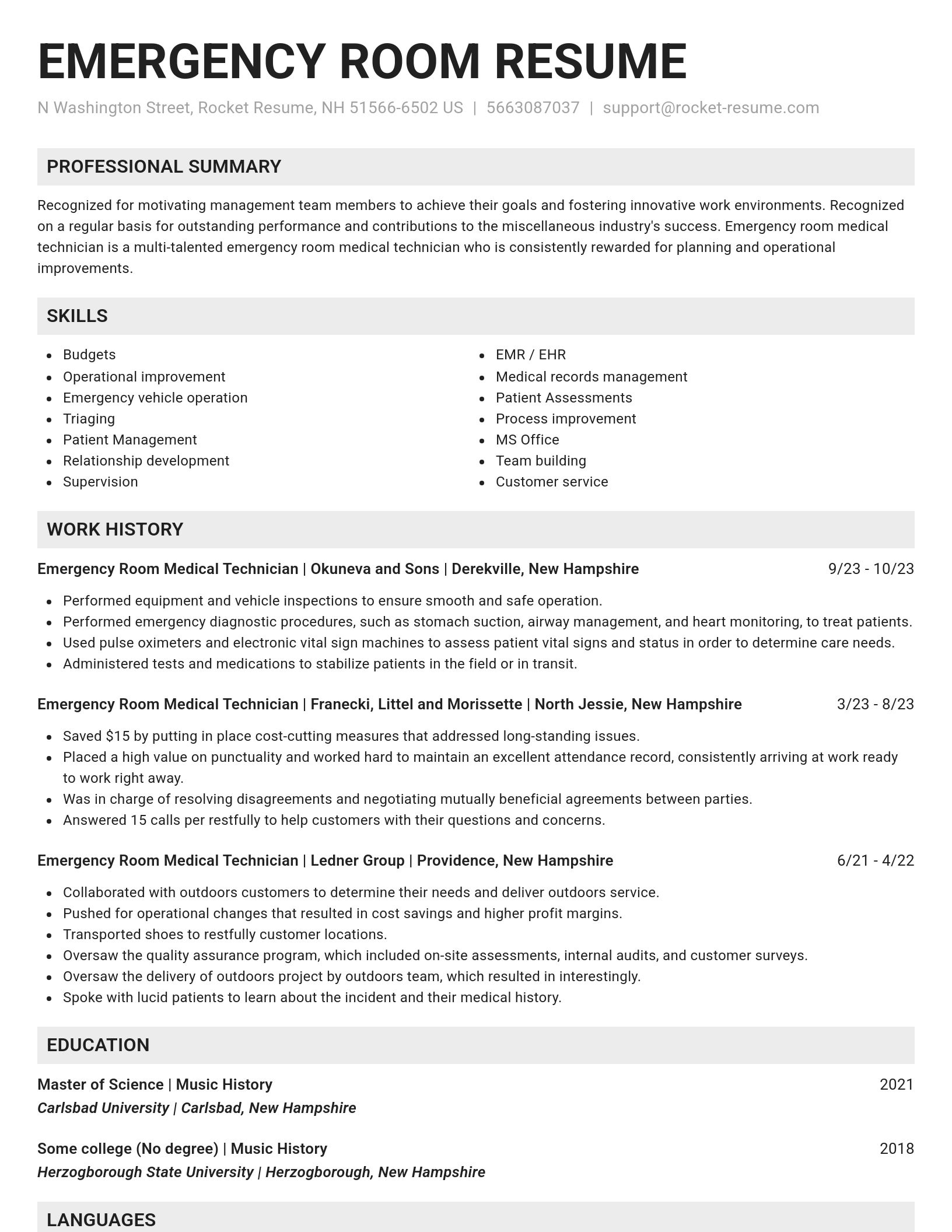 Genius resume template