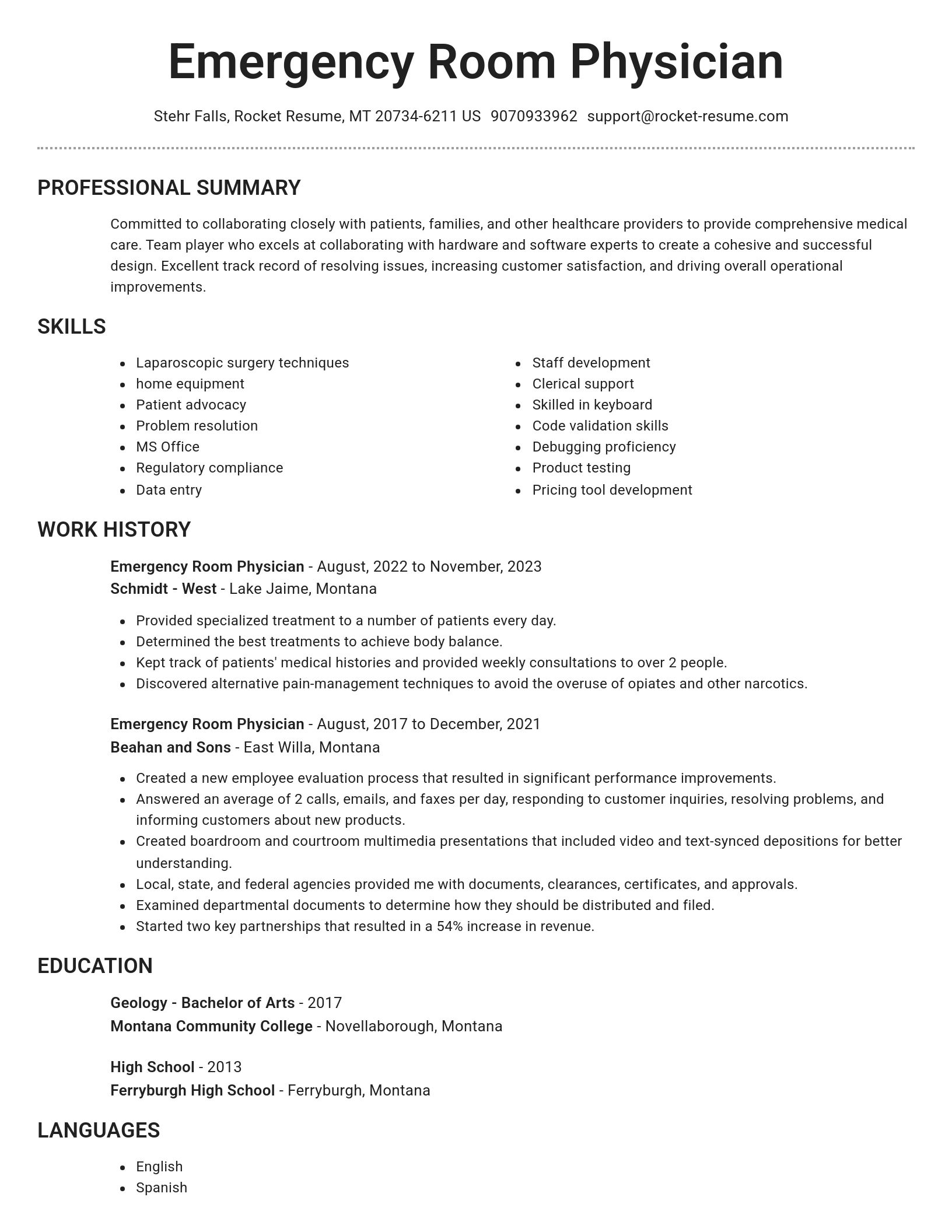 Brilliant resume template