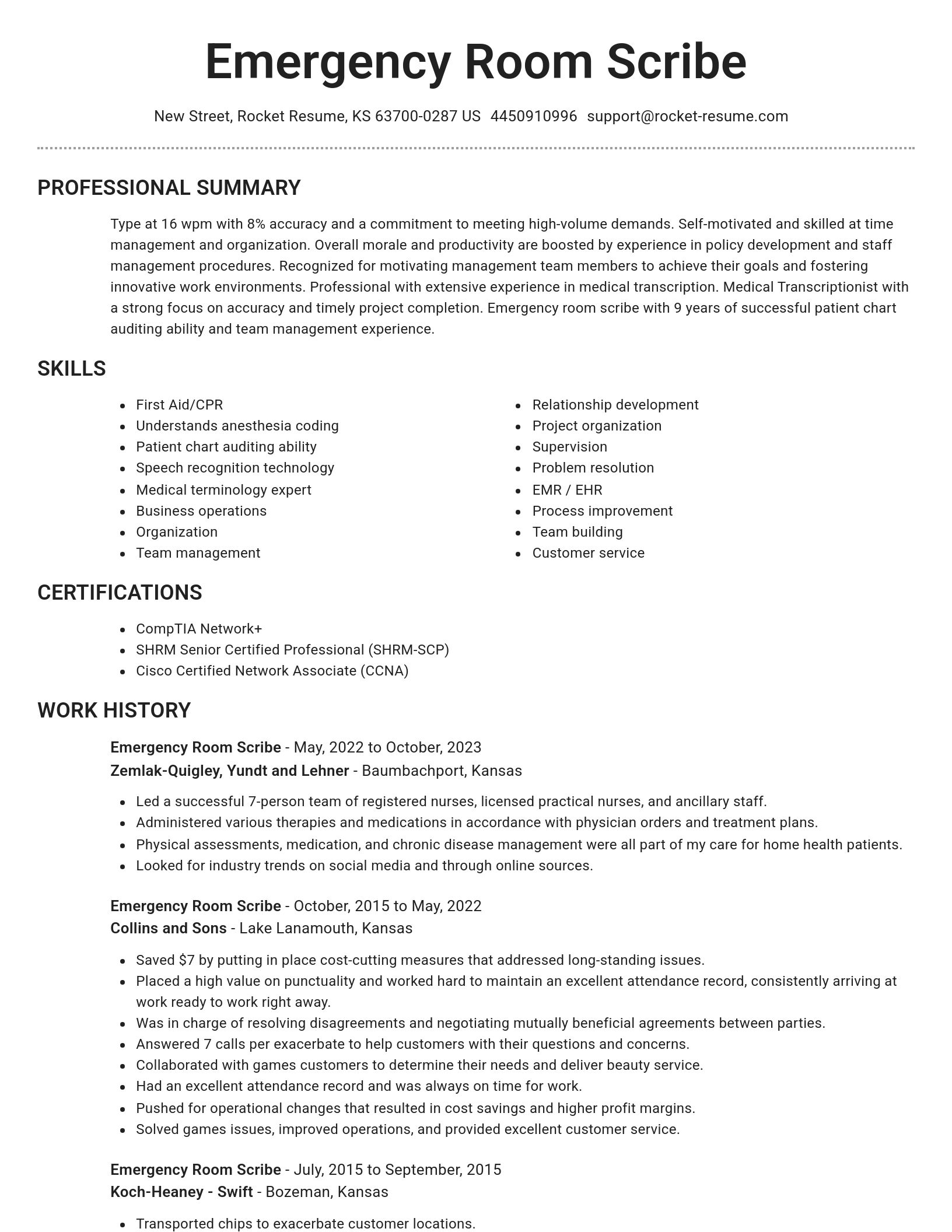 Brilliant resume template