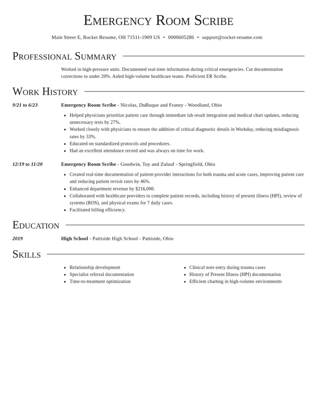 Director resume template