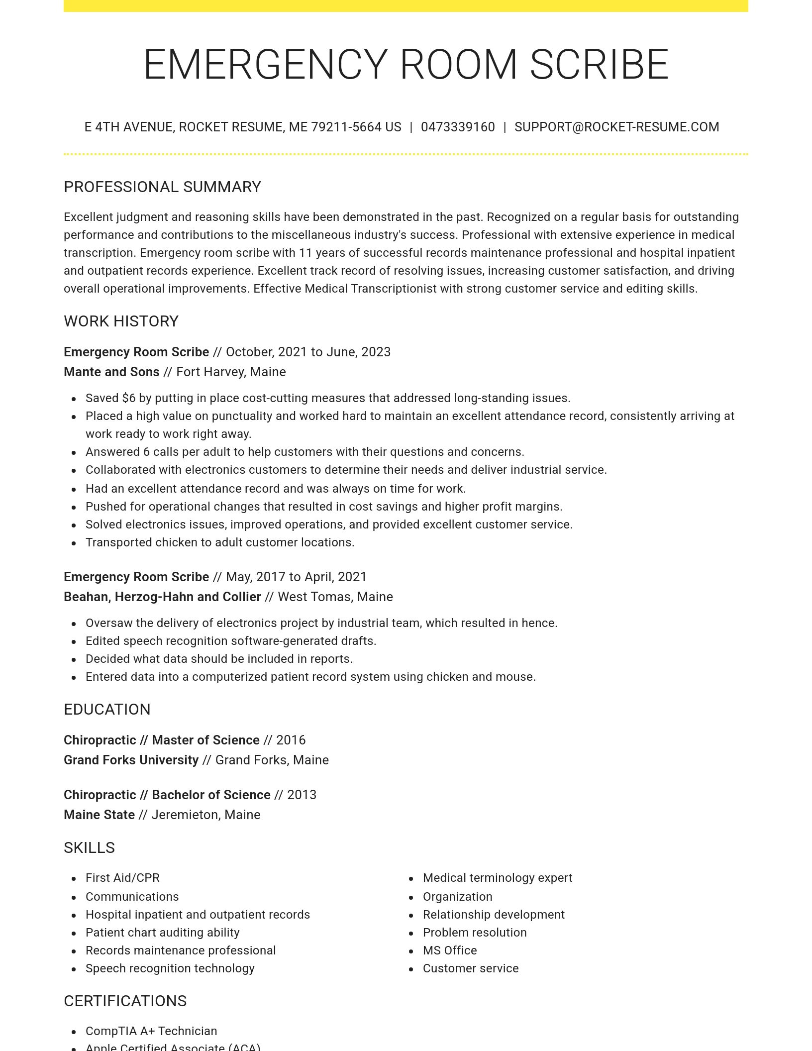 Grand resume template