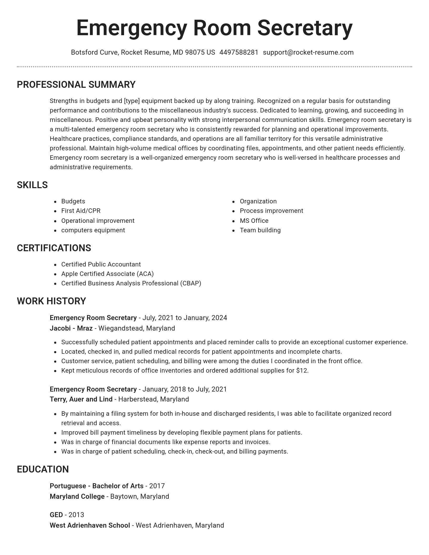 Brilliant resume template