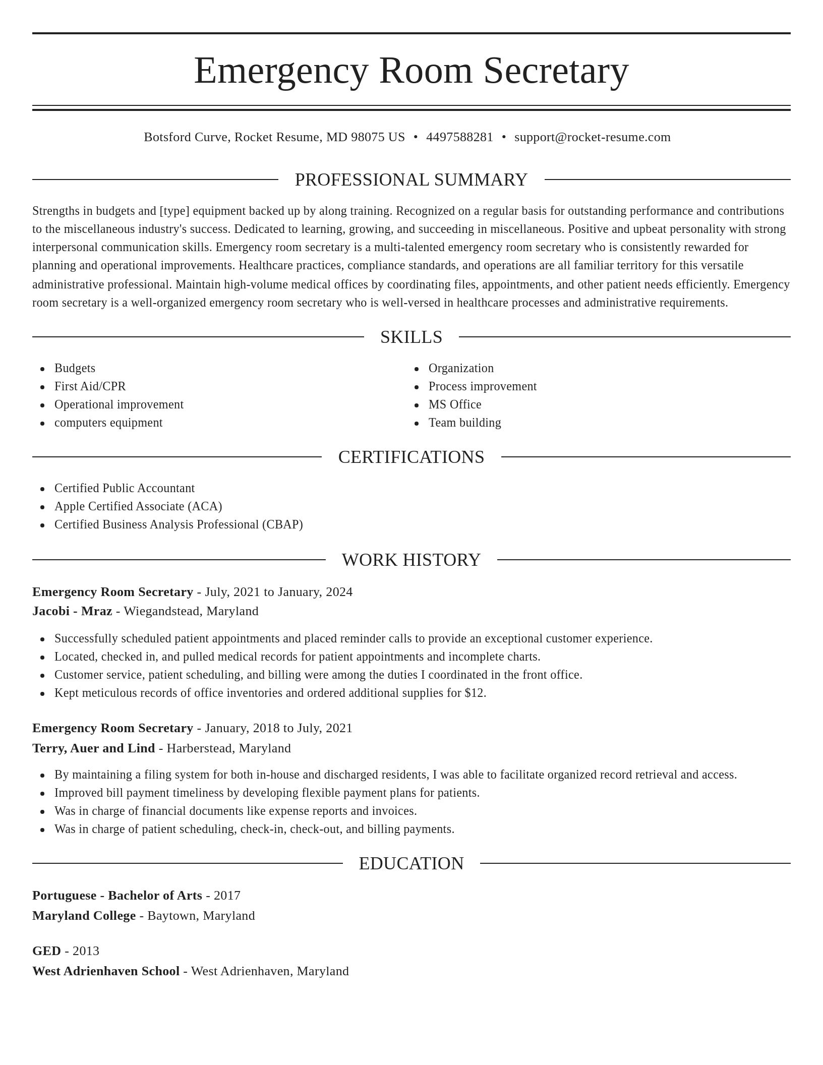 Elegant resume template