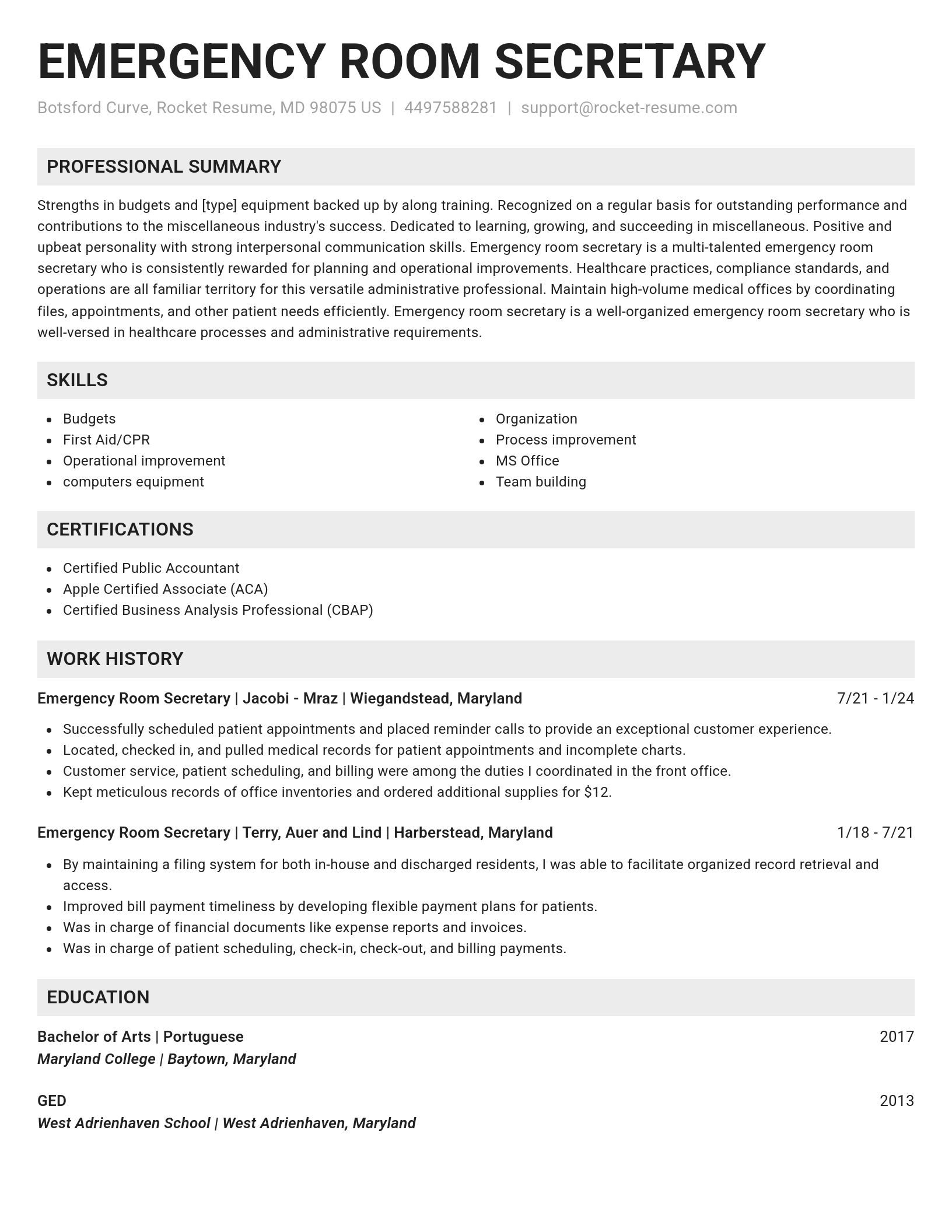 Genius resume template