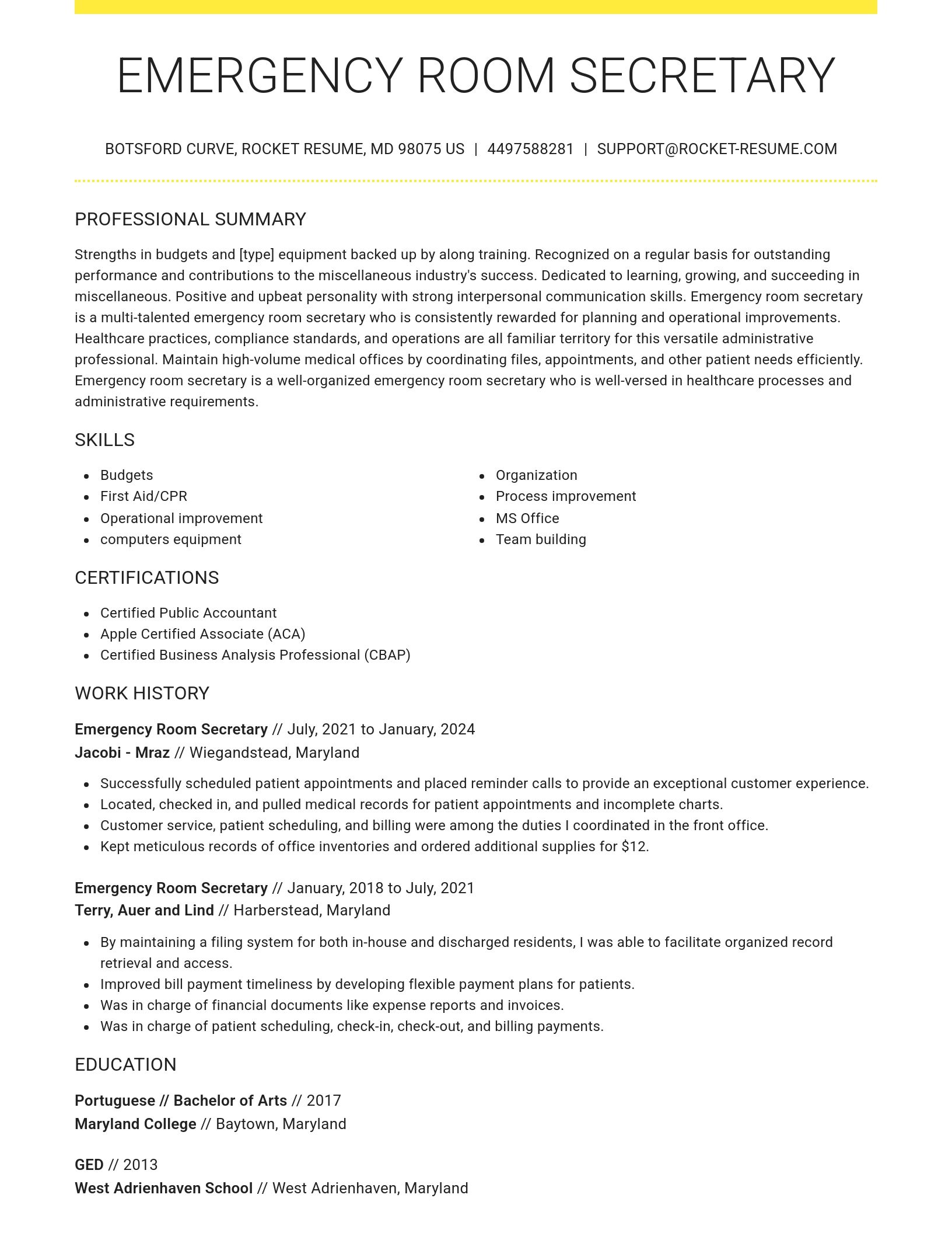 Grand resume template