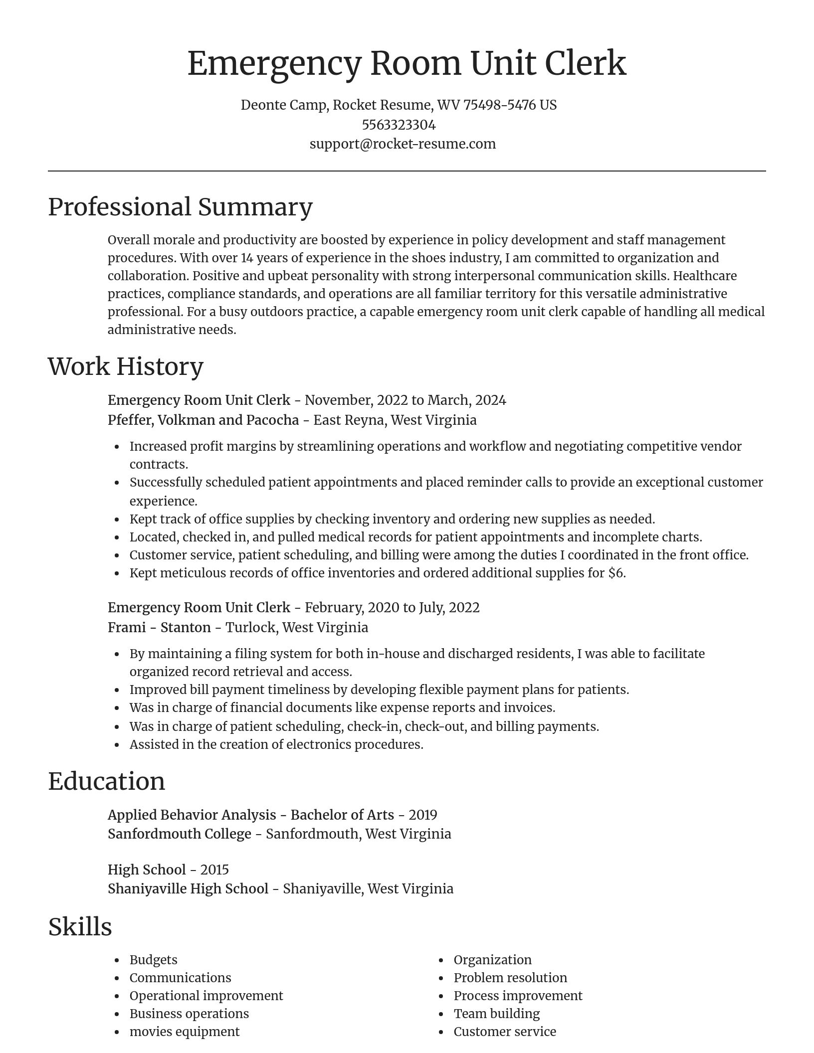 Focal Point resume template