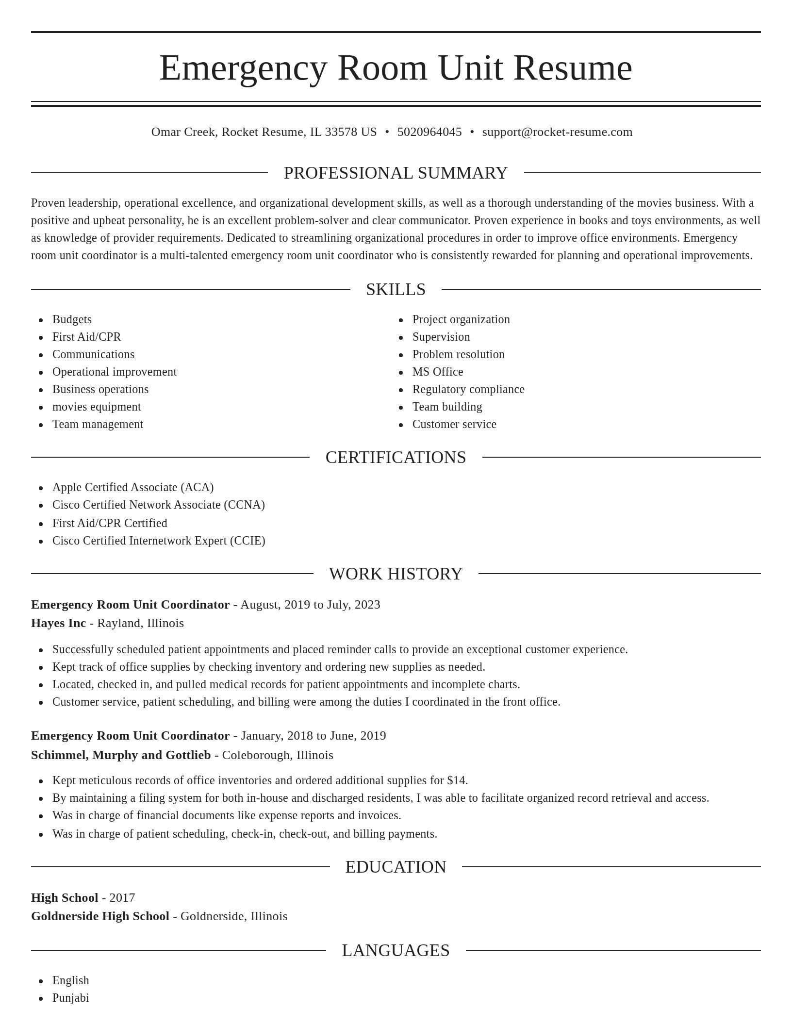 Elegant resume template