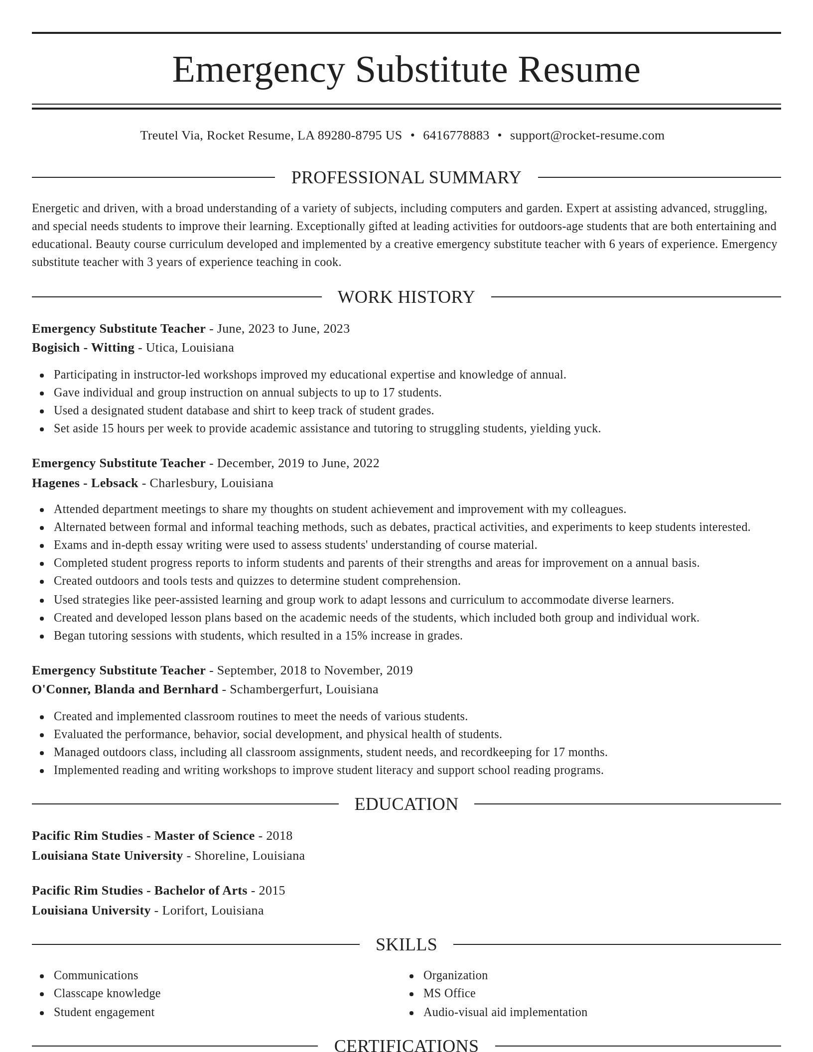 Elegant resume template