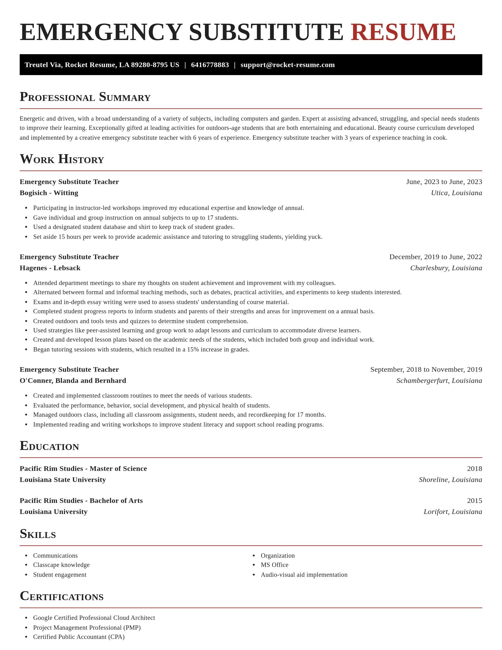Exquisite resume template