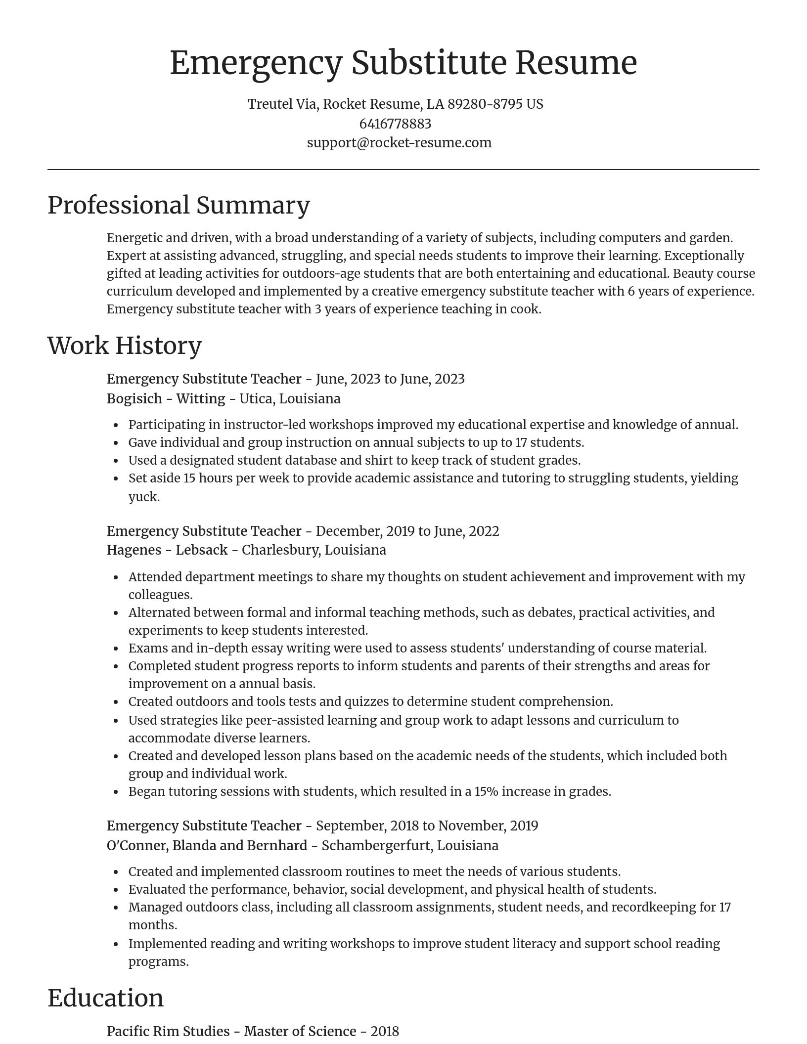 Focal Point resume template