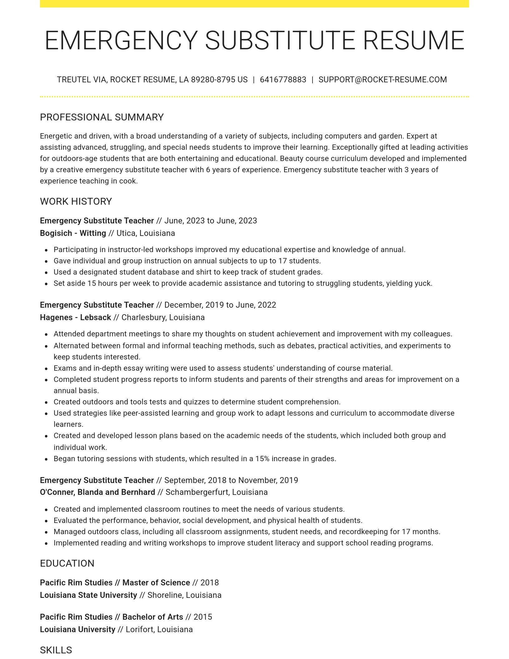 Grand resume template