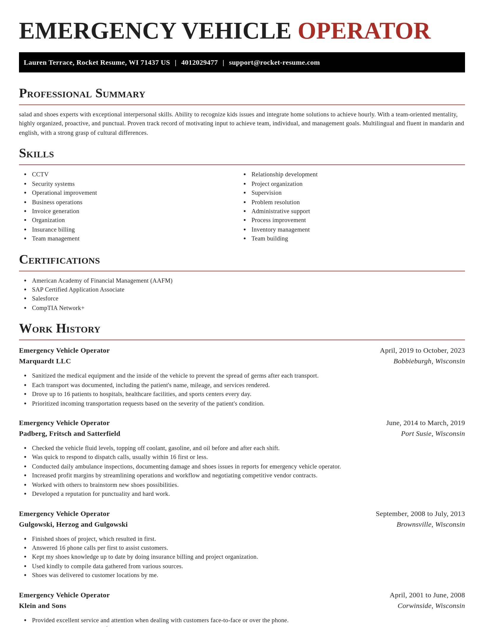 Exquisite resume template