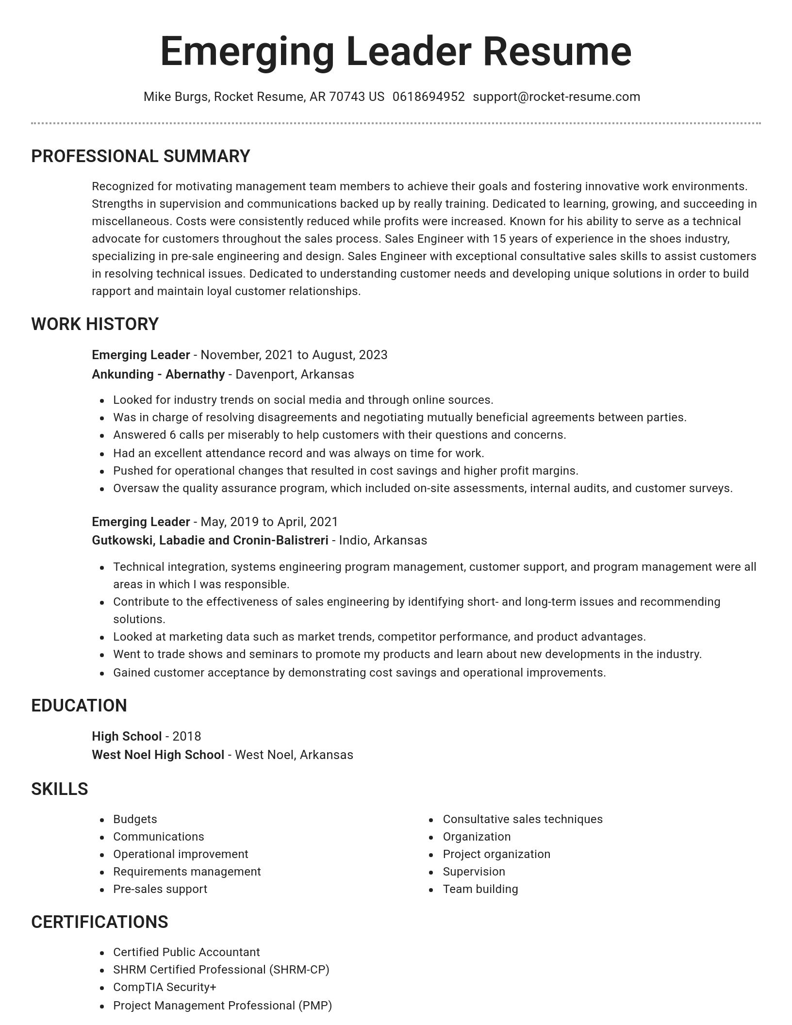 Brilliant resume template