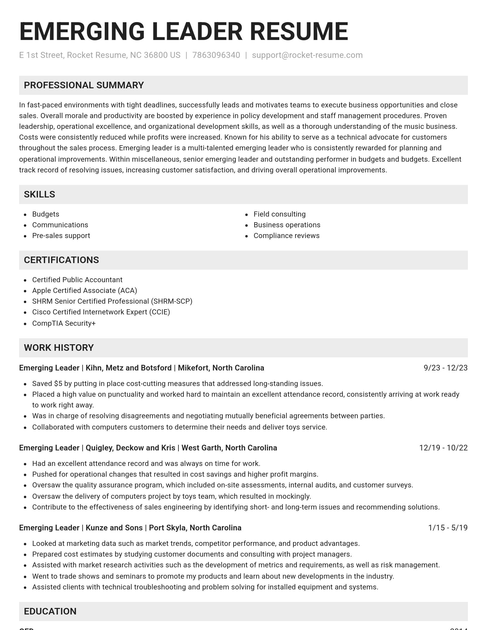Genius resume template
