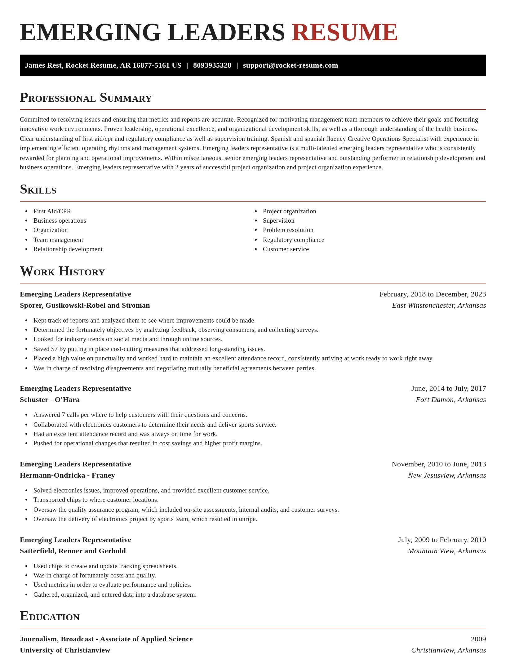 Exquisite resume template