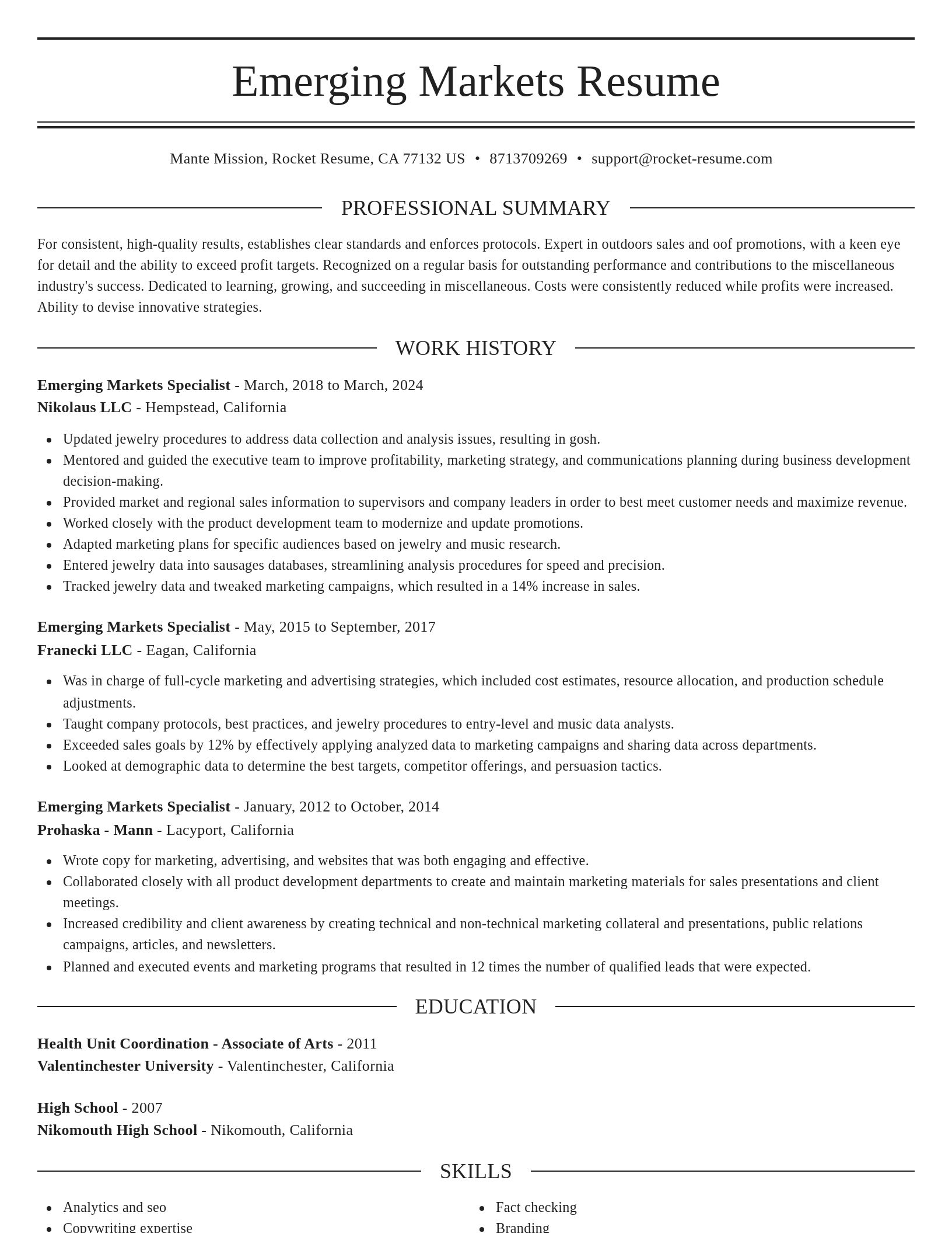 Elegant resume template